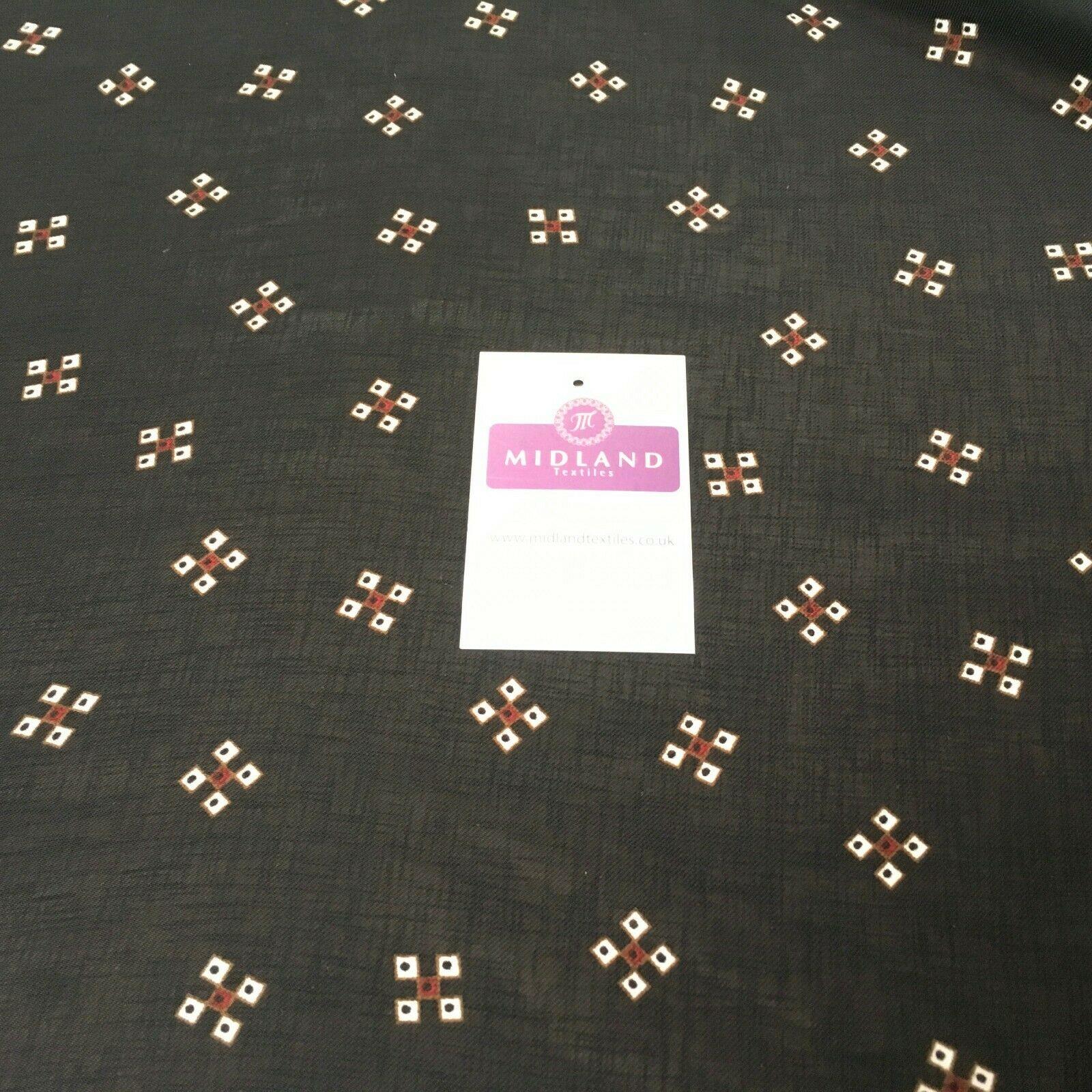 Black Georgette crepe Linen effect dress Fabric 150cm wide MK1095-25 Mtex