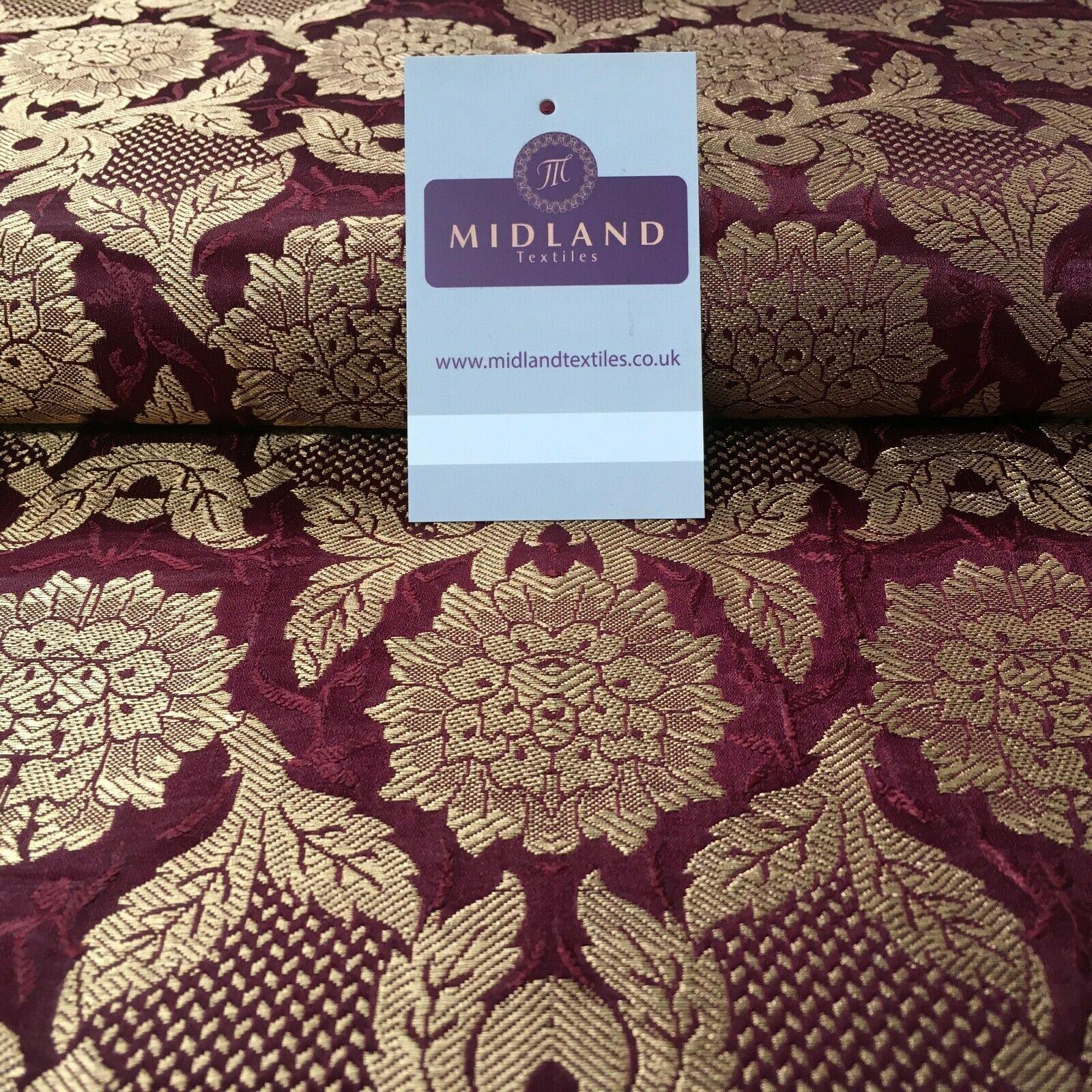 Indian Floral Ornamental Banarsi Brocade waistcoat fabric 100cm Wide MP1119