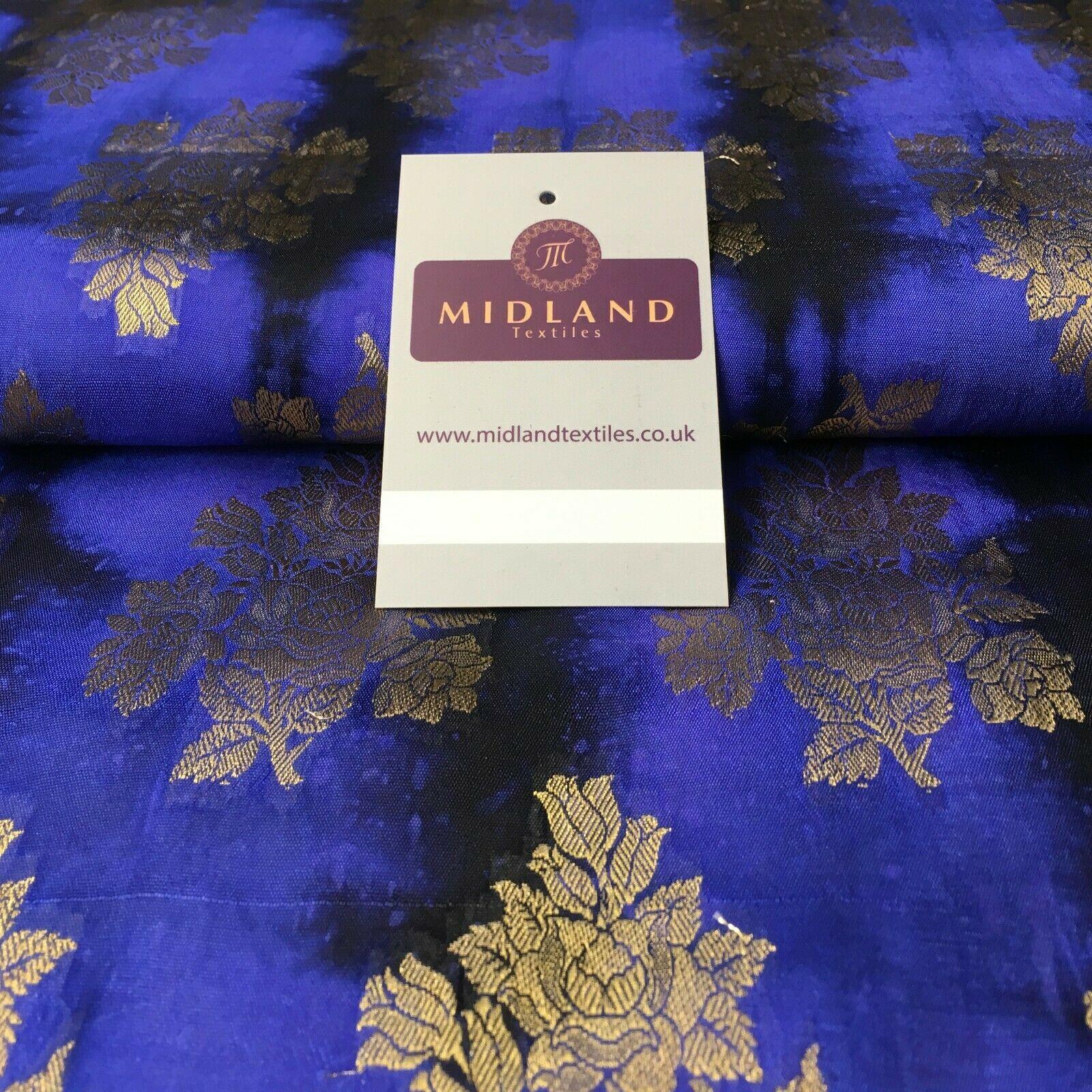Two Tonal Floral Indian Banarsi Pure Silk Brocade fabric 100cm Wide MP1104 Mtex