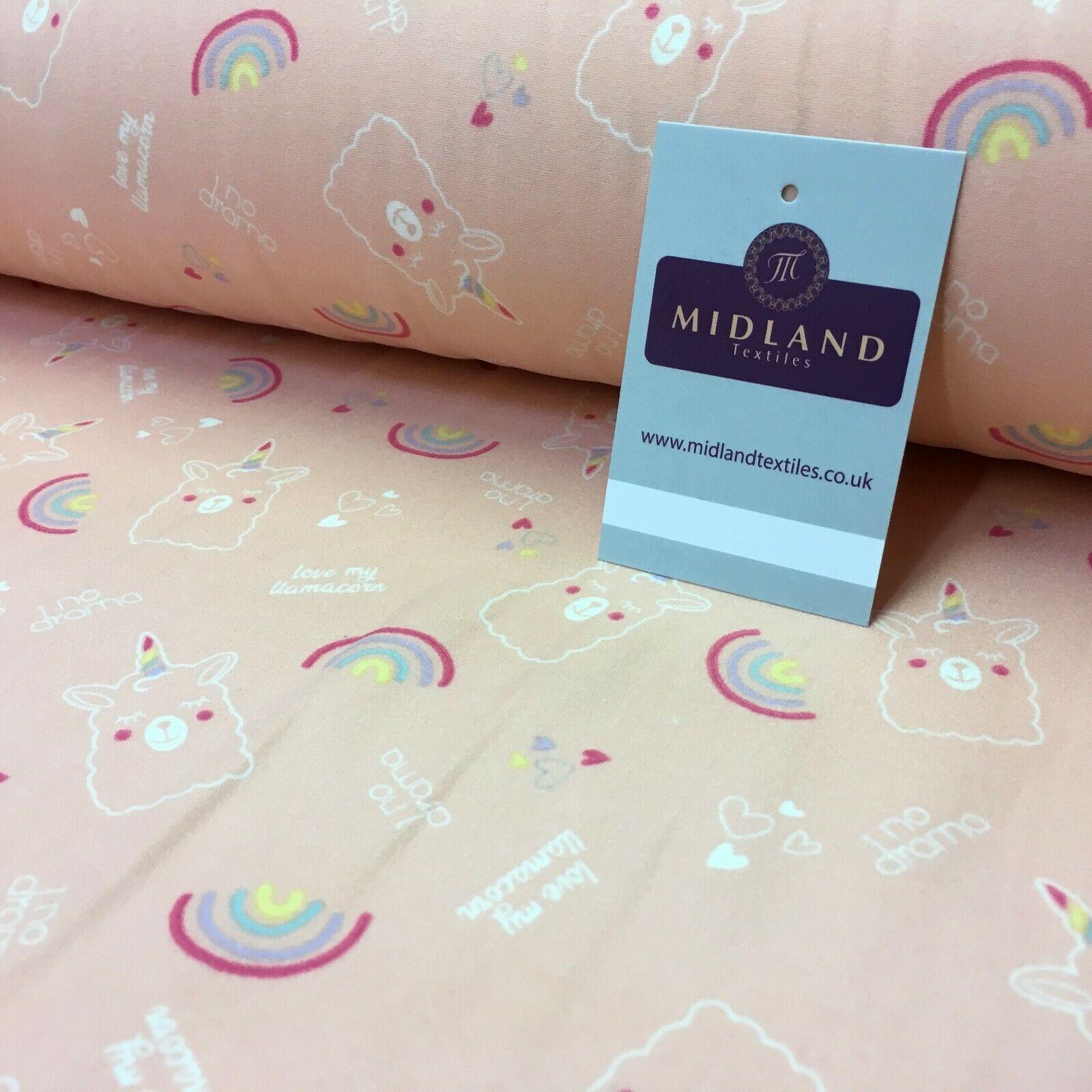 Peach doodle Rainbow Printed Brushed Jersey Dress fabric 150cm Wide MK1106-2