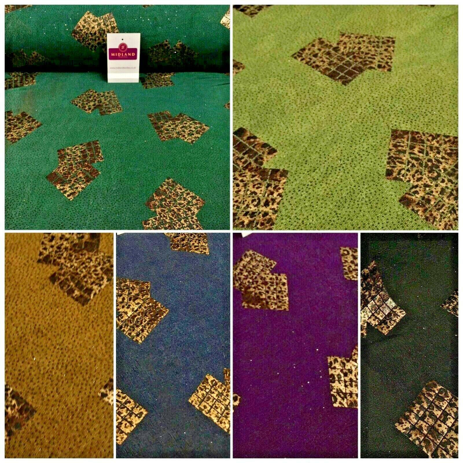 Snakeskin Print Glitter Ity Jersey Stretch Dress fabric 150 cm Wide MR1075 Mtex