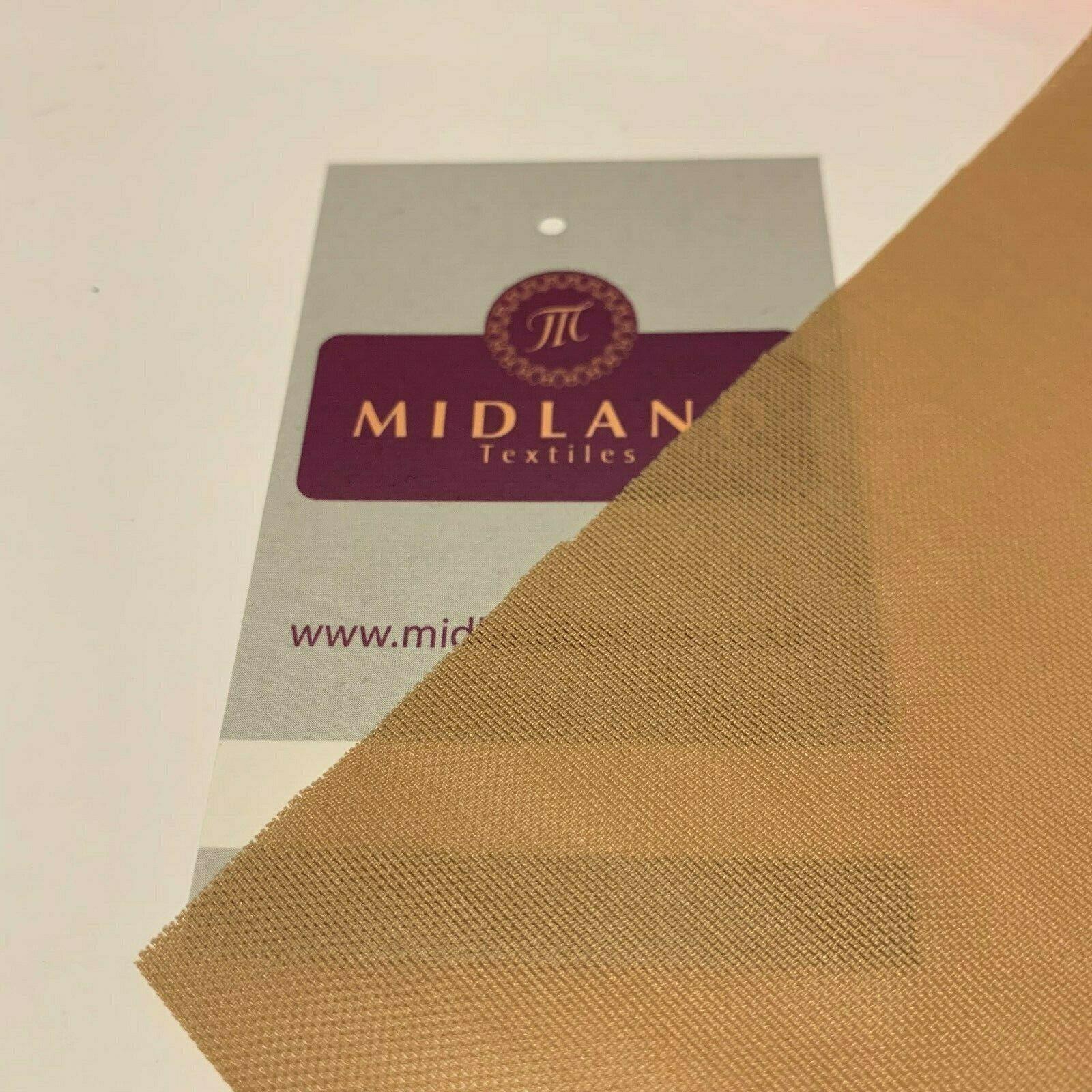 Plain Lightweight Powernet Mesh 4 Way Stretch sheer Fabric 150 cm Wide