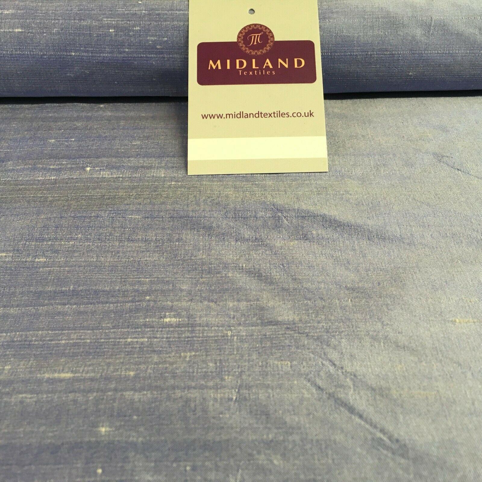 Raw Silk Power Loom Dupion Fabric 44' Wide Sold By Half Metre M1143 Mtex