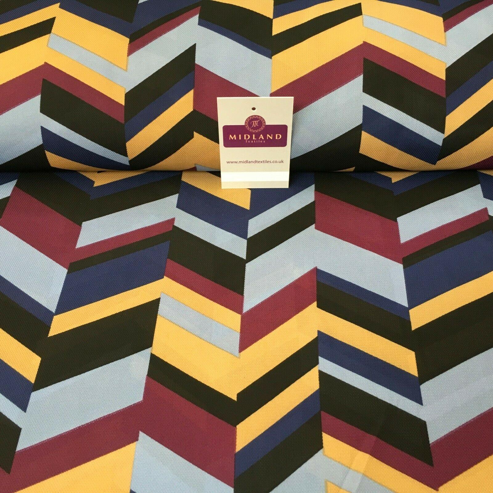 Blue & Plum Geometric soft Georgette twist voile Dress Fabric 147cm MK1185-4