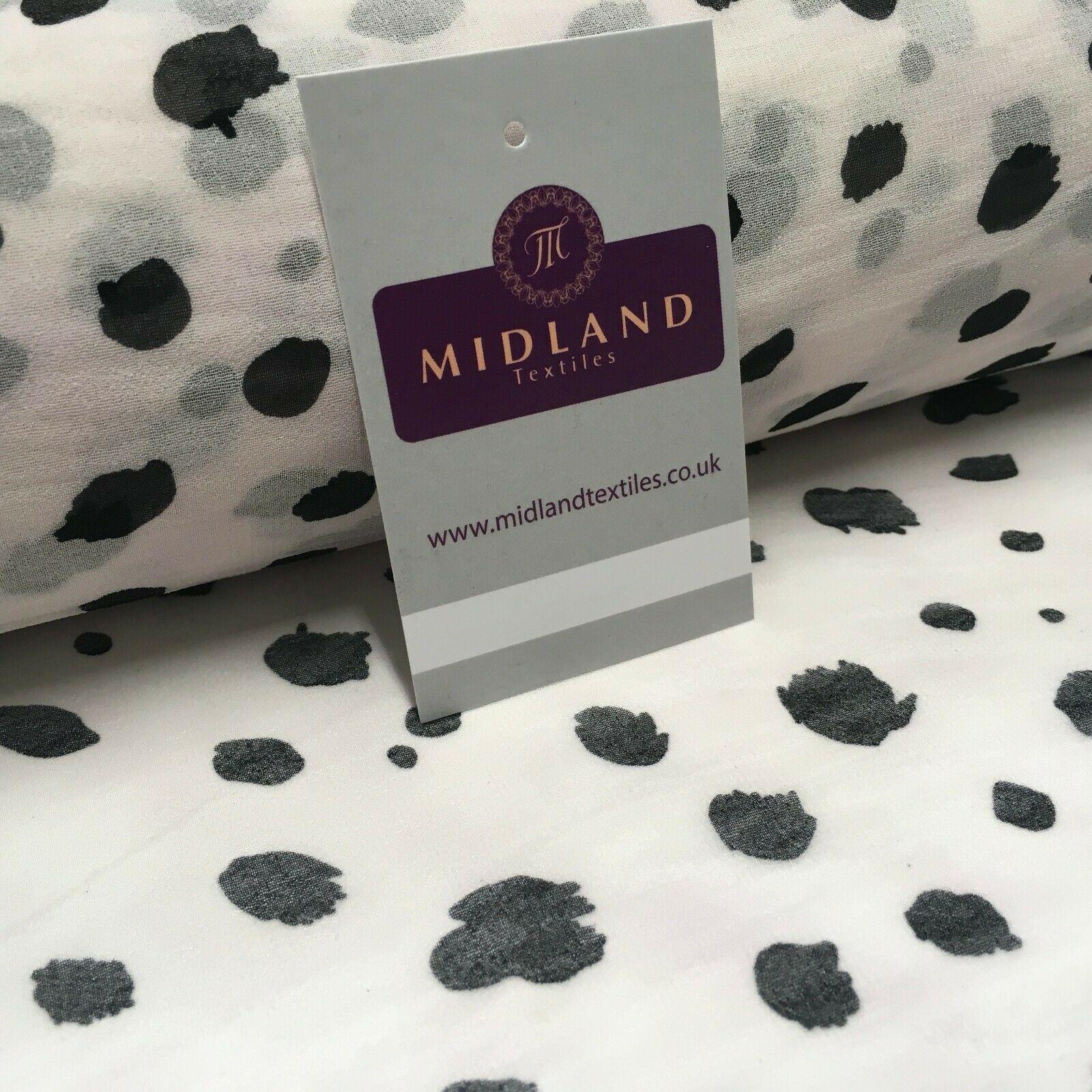 Skin Pale Printed Crepe chiffon Dress Fabric 150 cm Wide MK1190-13 Mtex