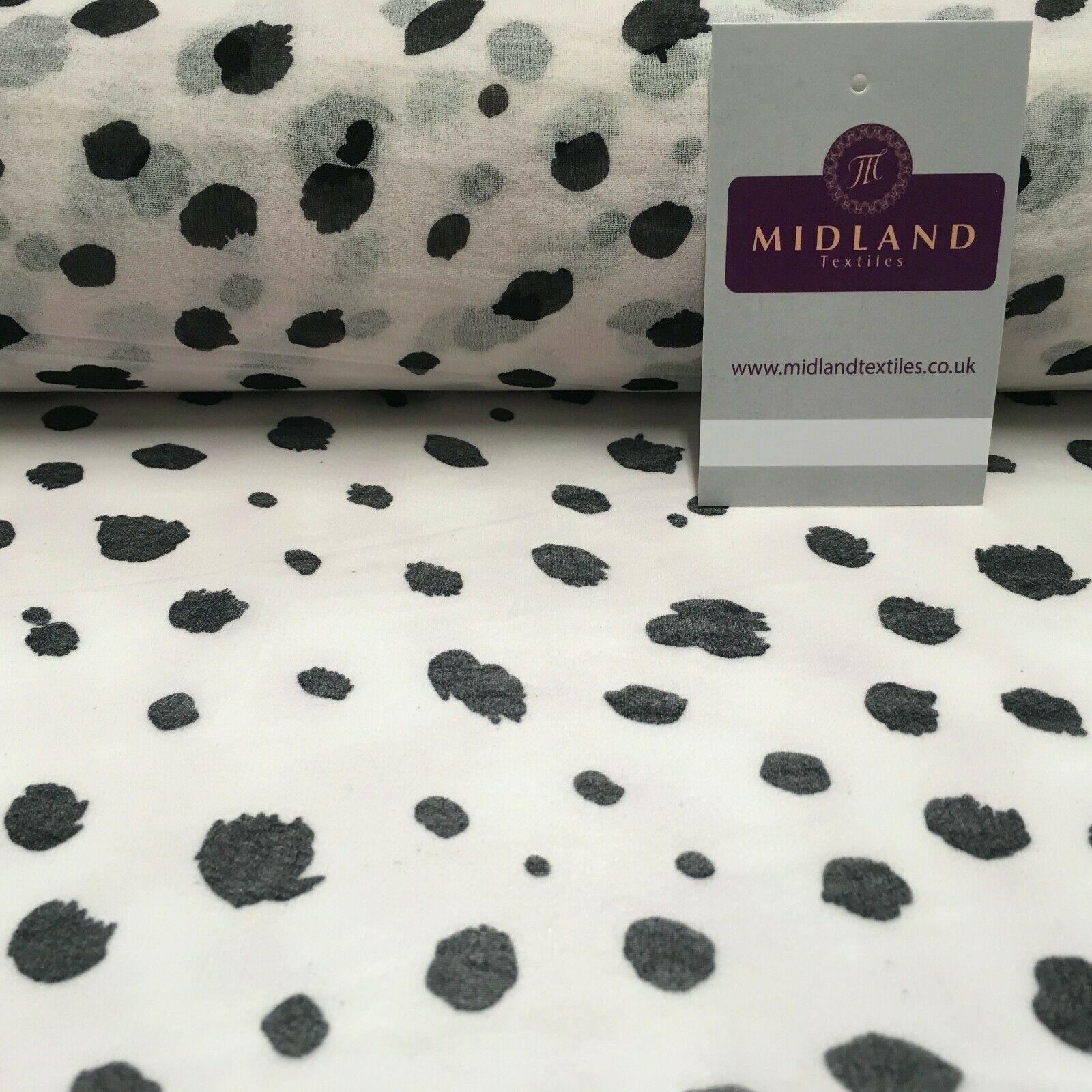 Skin Pale Printed Crepe chiffon Dress Fabric 150 cm Wide MK1190-13 Mtex