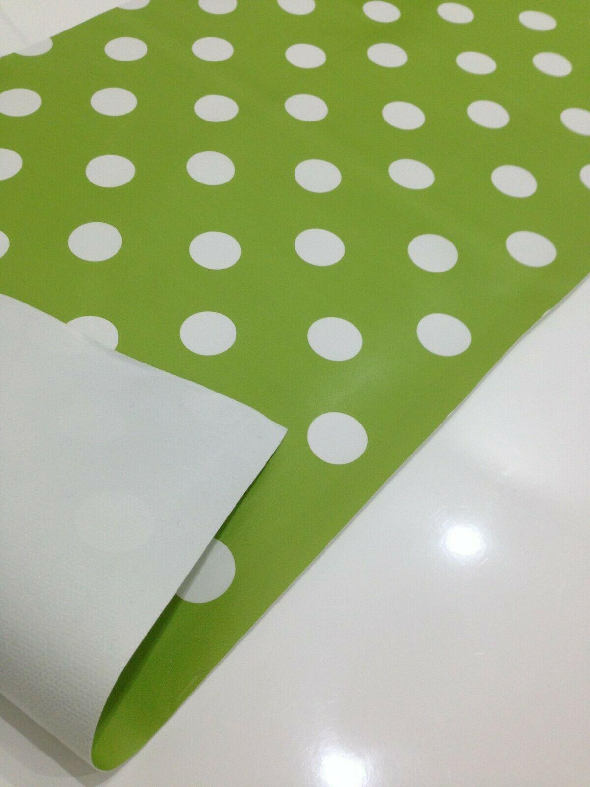 Spotted Wipe clean Tablecloth oilcloth vinyl PVC Spot polka dot 140cm wide M40