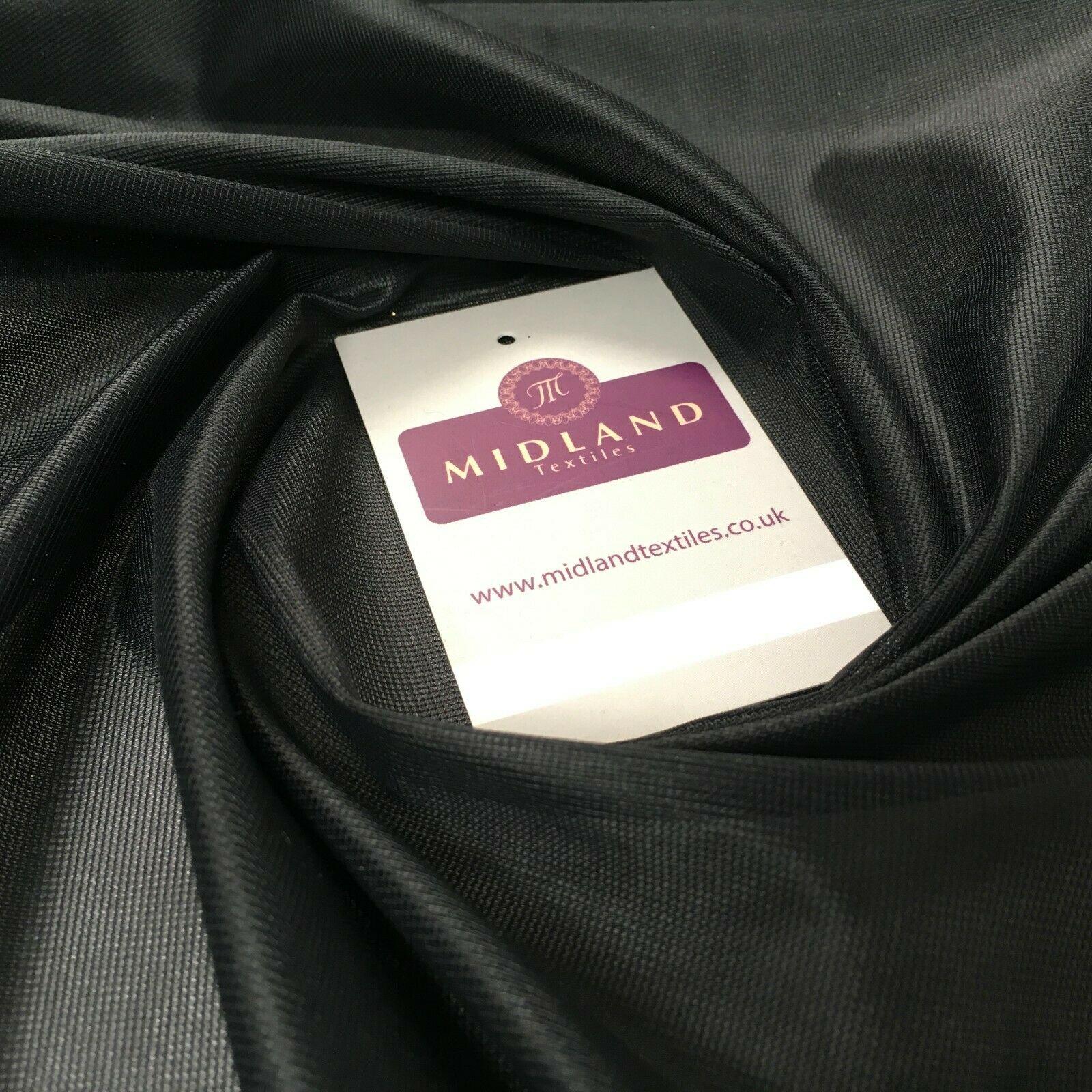 Black Plain Nylon Matt Pocketing fabric 150cm  cm M731-2 Mtex