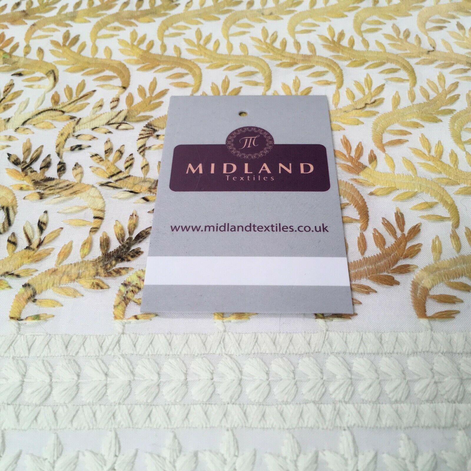 Cotton broderie anglaise Border double scalloped fabric 139cm M1197 Mtex