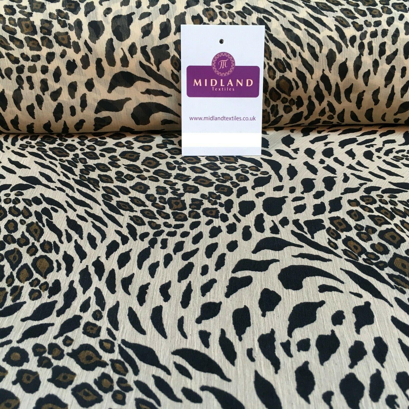 Animal Print Lightweight Chiffon Fabric 110m Wide MR1147 Mtex