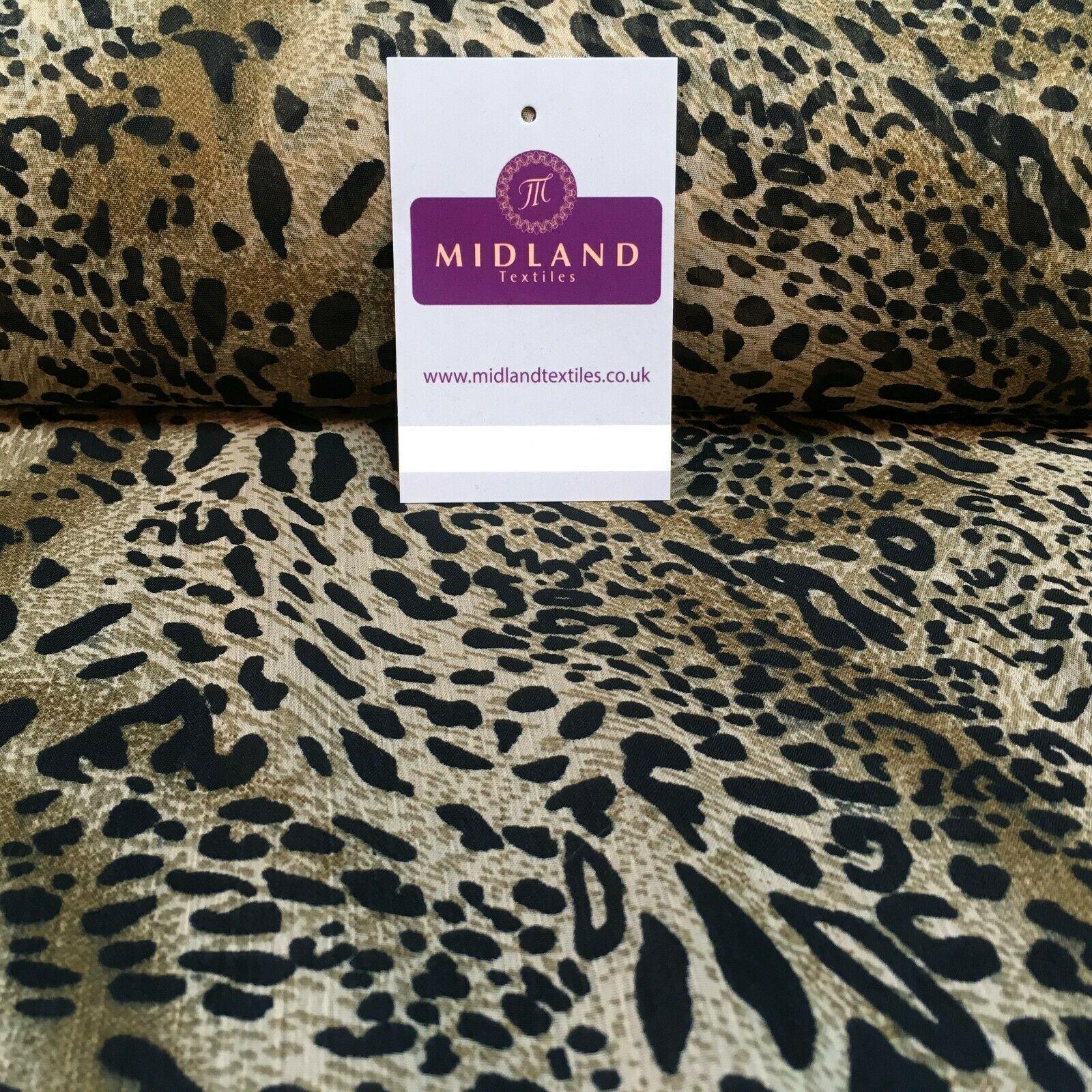 Animal Print Lightweight Chiffon Fabric 110m Wide MR1147 Mtex