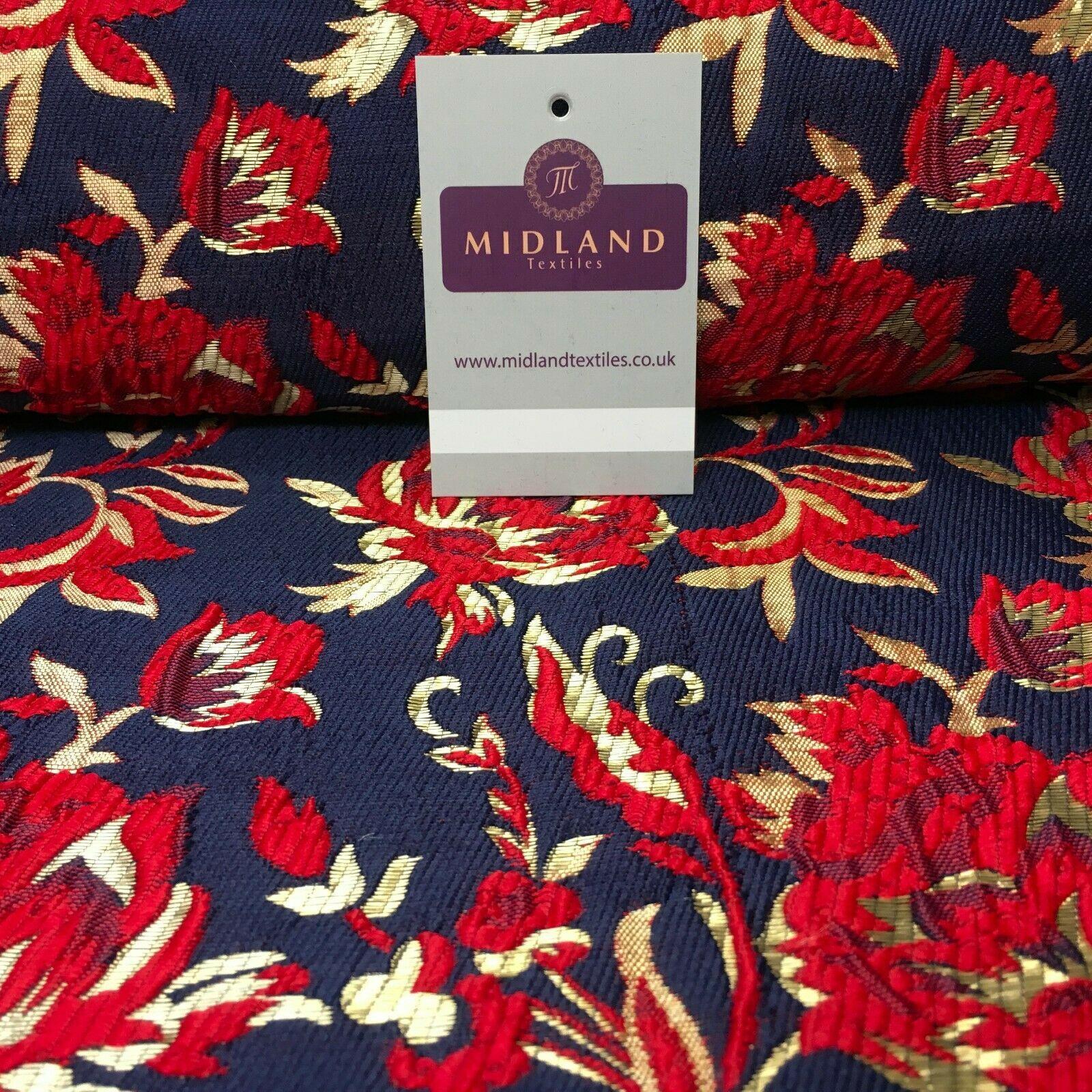 Indian Heavy Floral Jacquard Banarsi Brocade Fabric 125cm Wide MA1152 Mtex