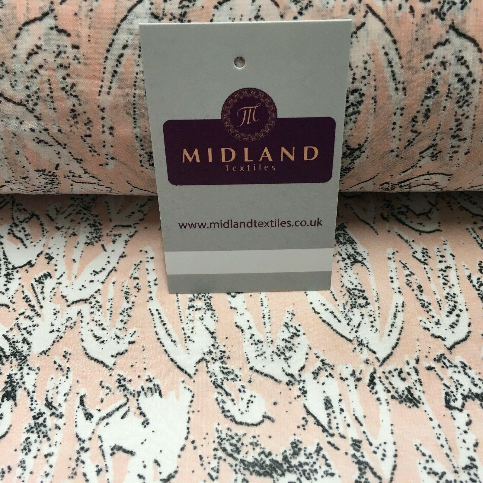 Pale Pink Printed Crepe chiffon Dress Fabric 150 cm MK1190-27