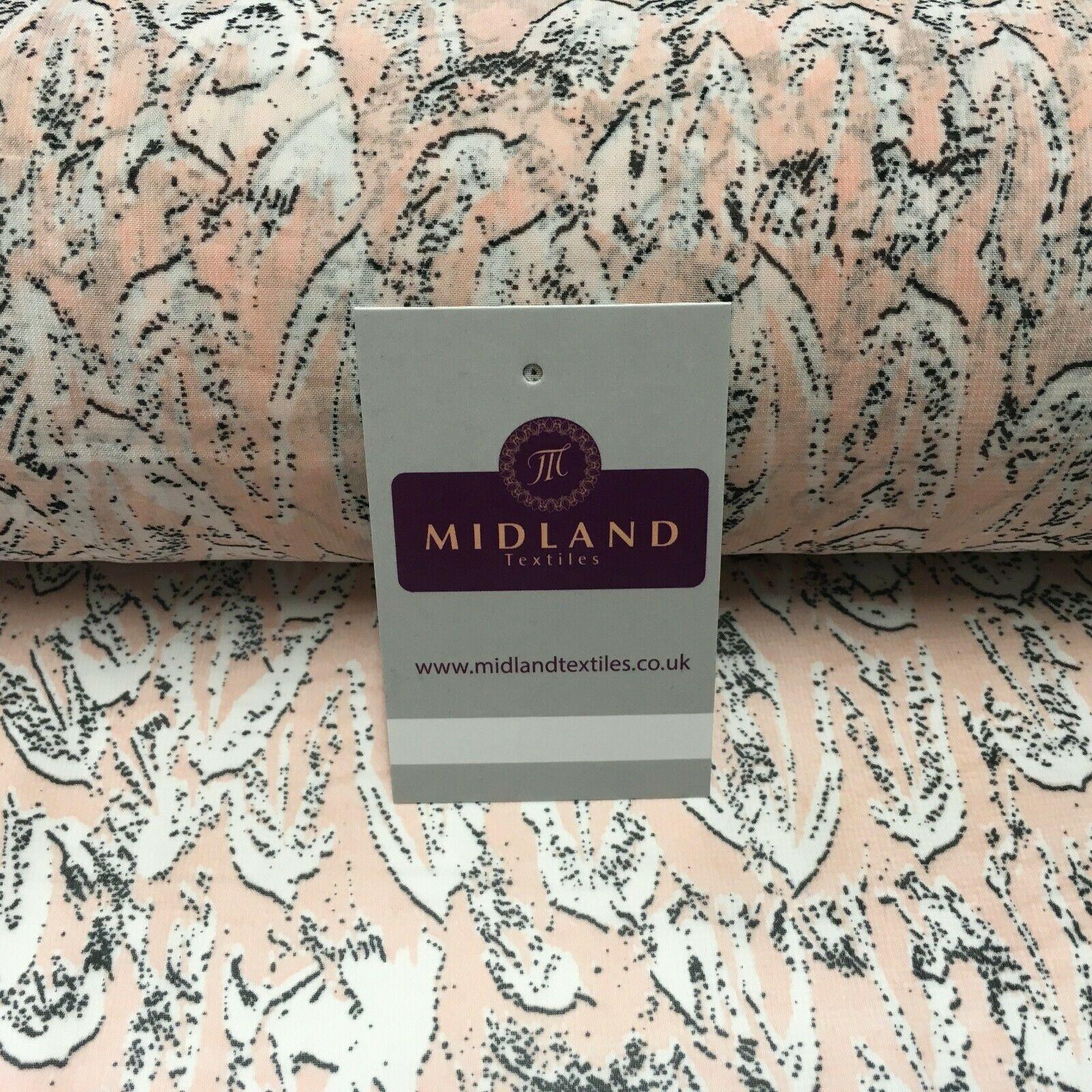 Pale Pink Printed Crepe chiffon Dress Fabric 150 cm MK1190-27