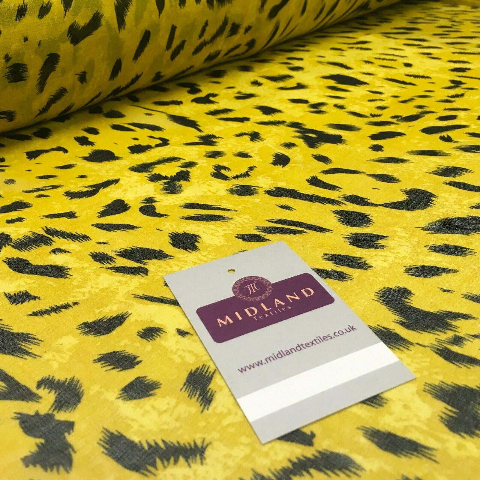 Tiger Gold Animal Printed Crepe chiffon Dress Fabric 150 cm MK1190-29 Mtex