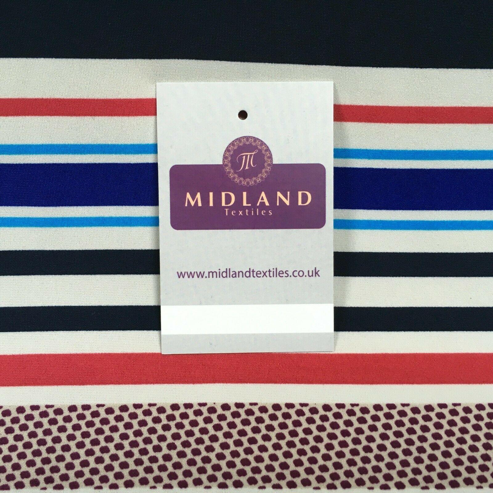 Yellow blue striped Ity Spandex jersey Dress Fabric 147 cm M1200-3 Mtex