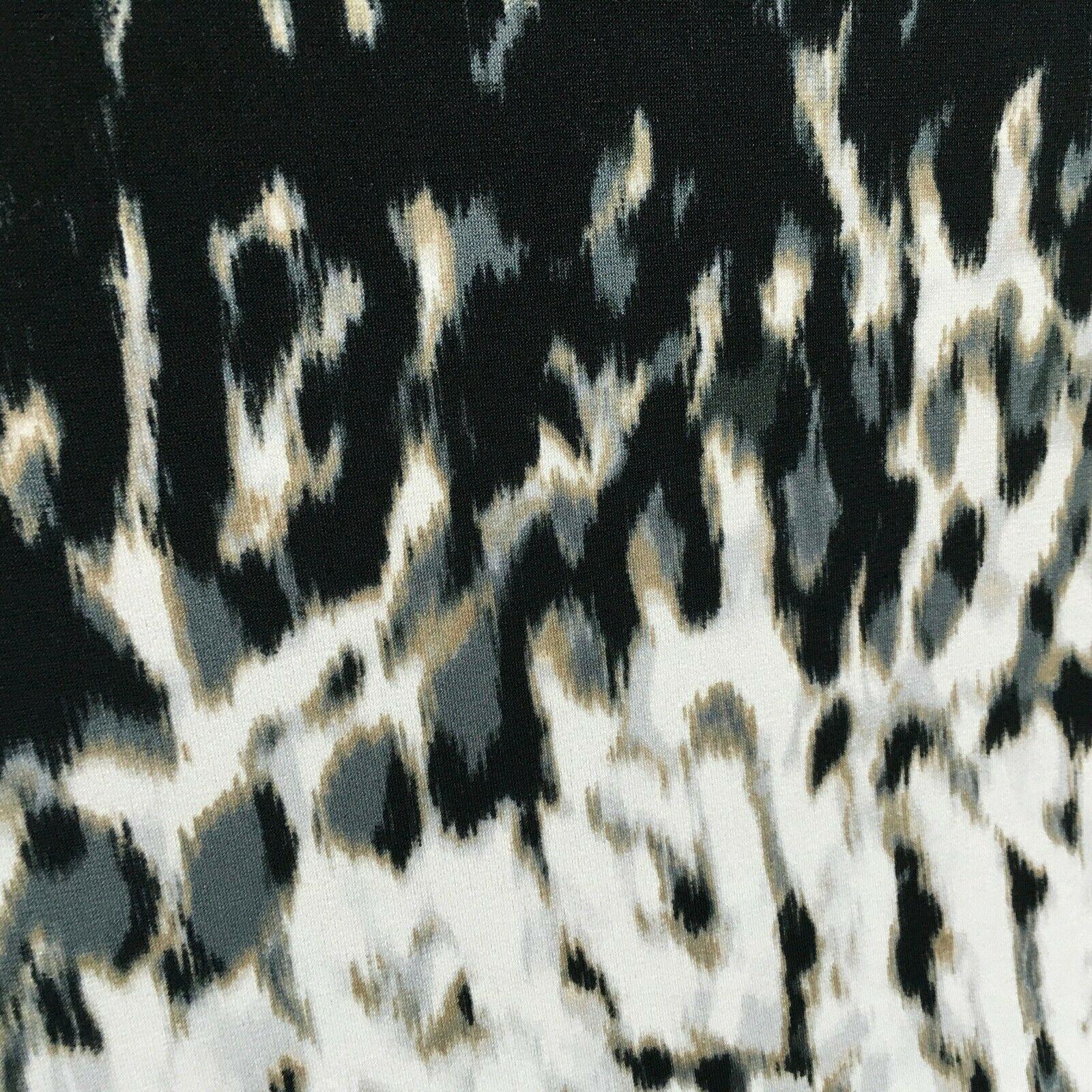 Black animal panel 90cm Panel Stretch Ity Spandex Dress Fabric 147 cm M1220-5
