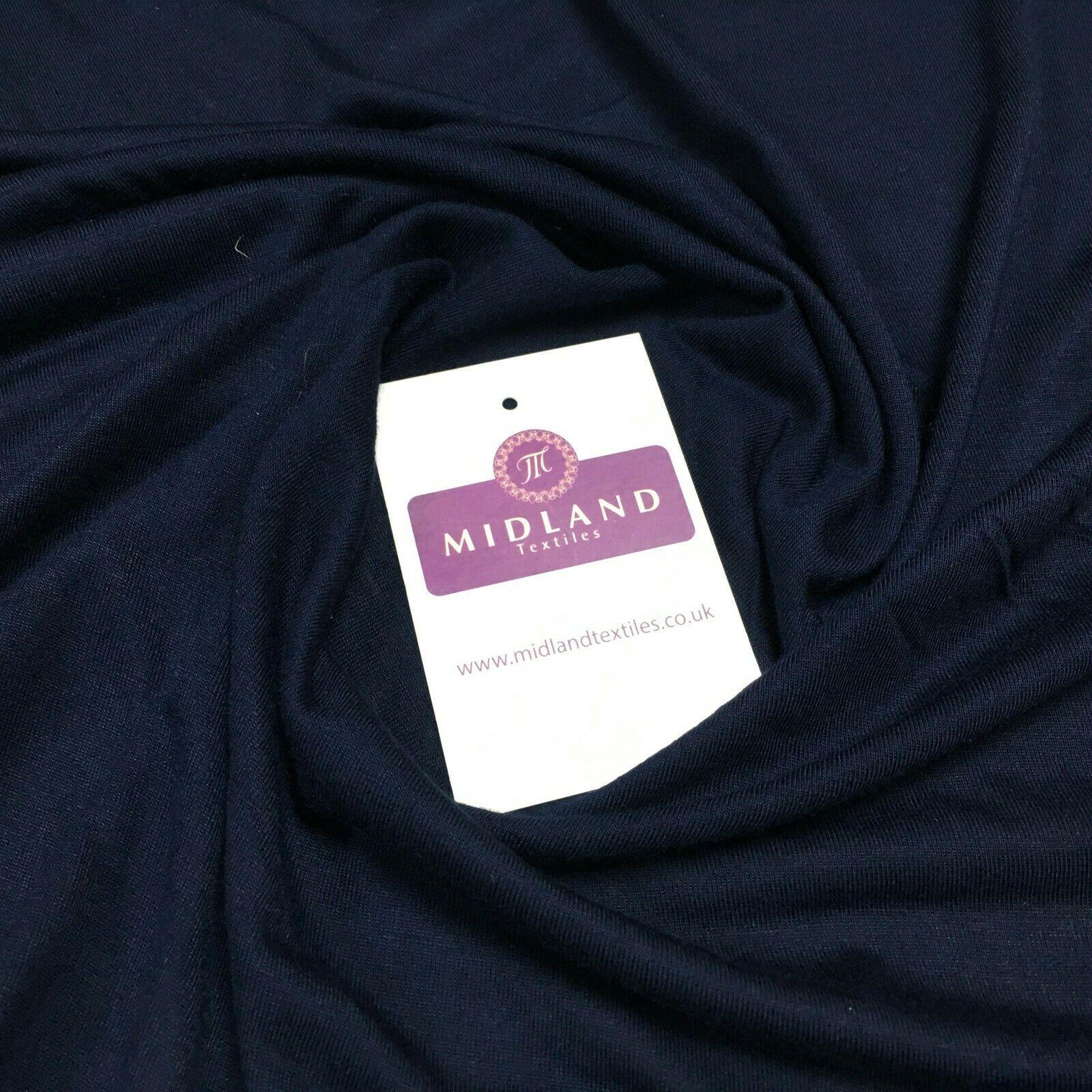 Navy Cotton Jersey ideal for t-shirting Fabric 147 cm M720-66 Mtex