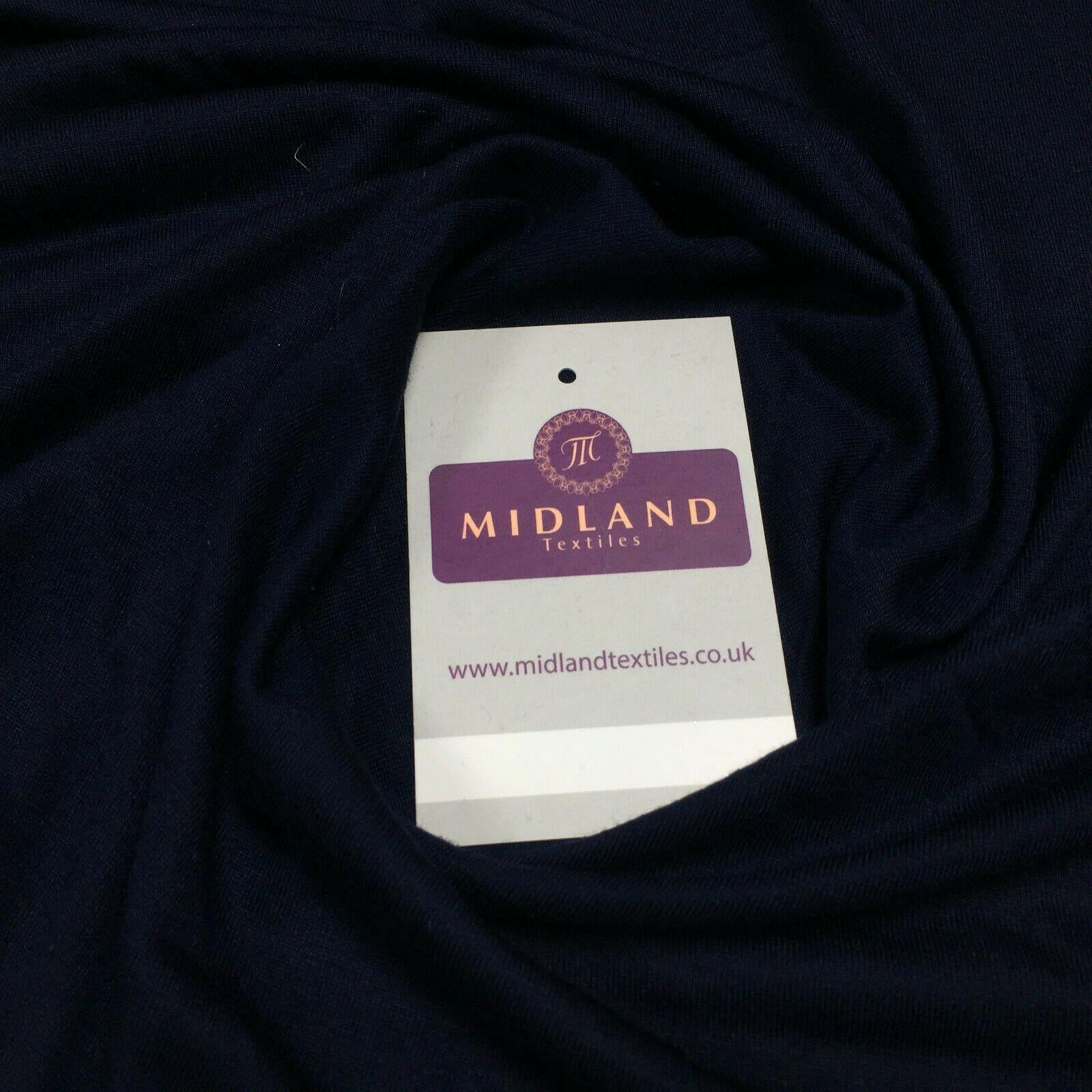 Navy Cotton Jersey ideal for t-shirting Fabric 147 cm M720-66 Mtex