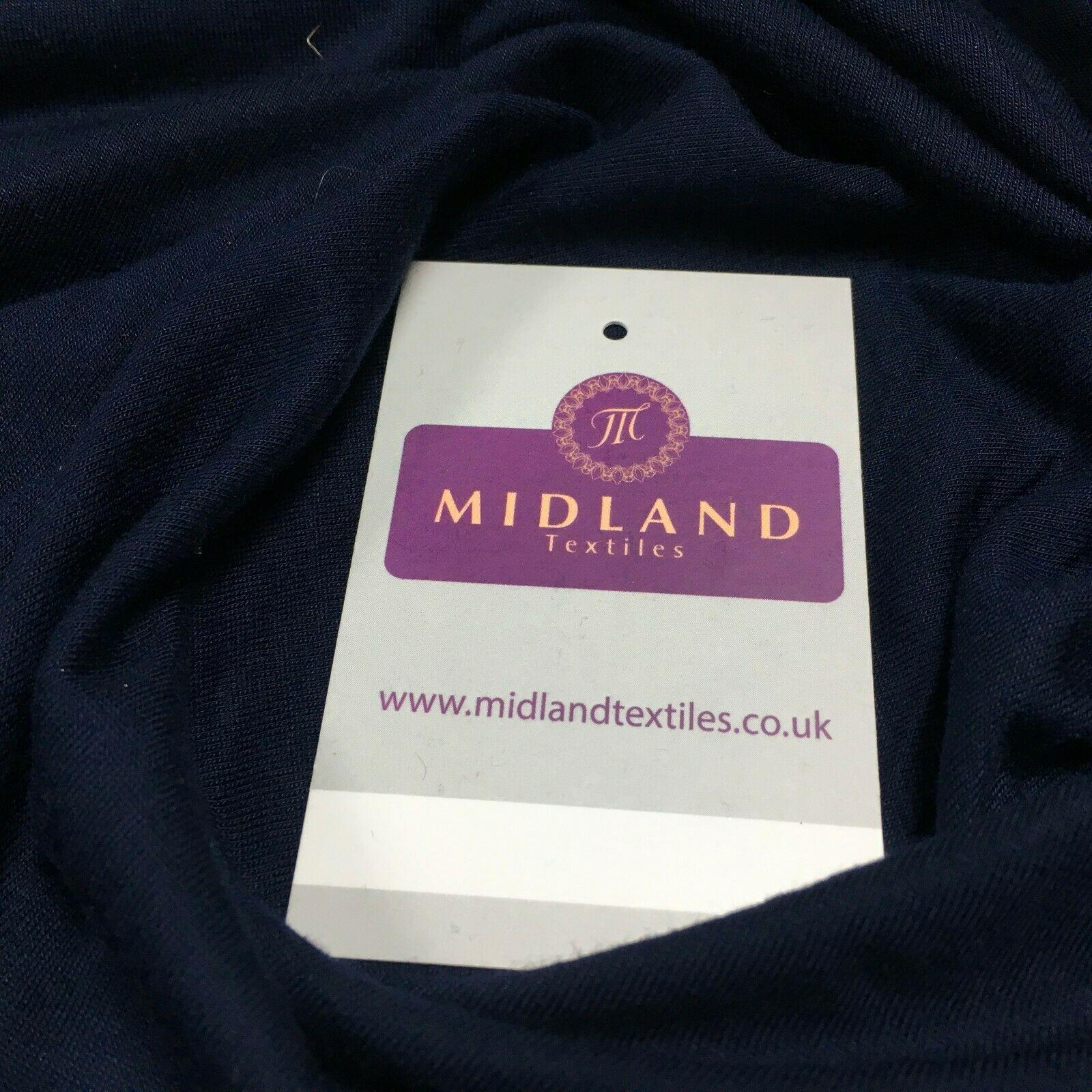 Navy Cotton Jersey ideal for t-shirting Fabric 147 cm M720-66 Mtex