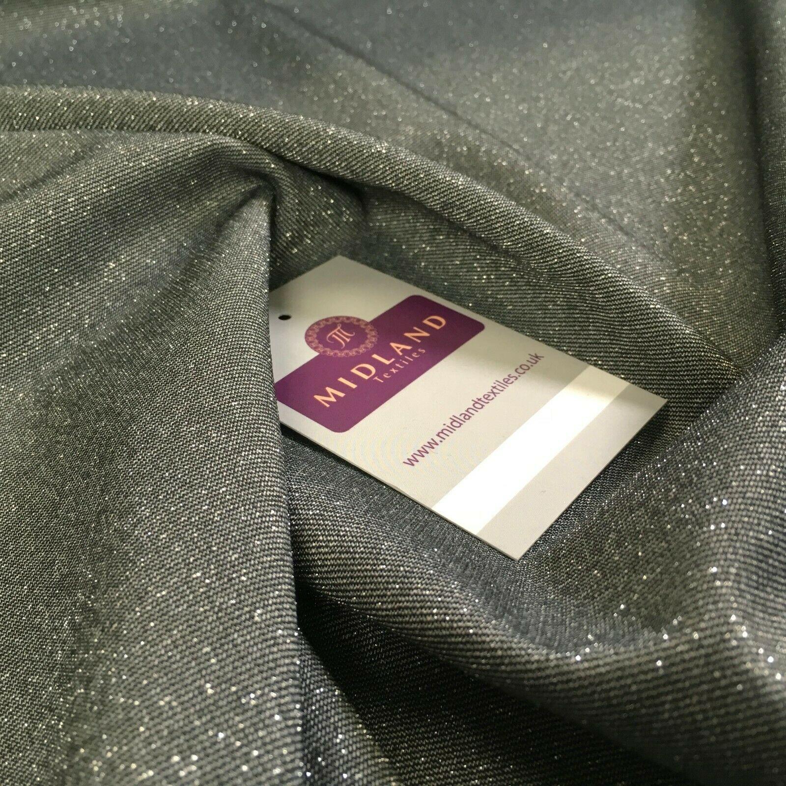 Space Grey jersey Shimmer 4 Way Stretch Lurex Fabric 150 cm M1208 Mtex