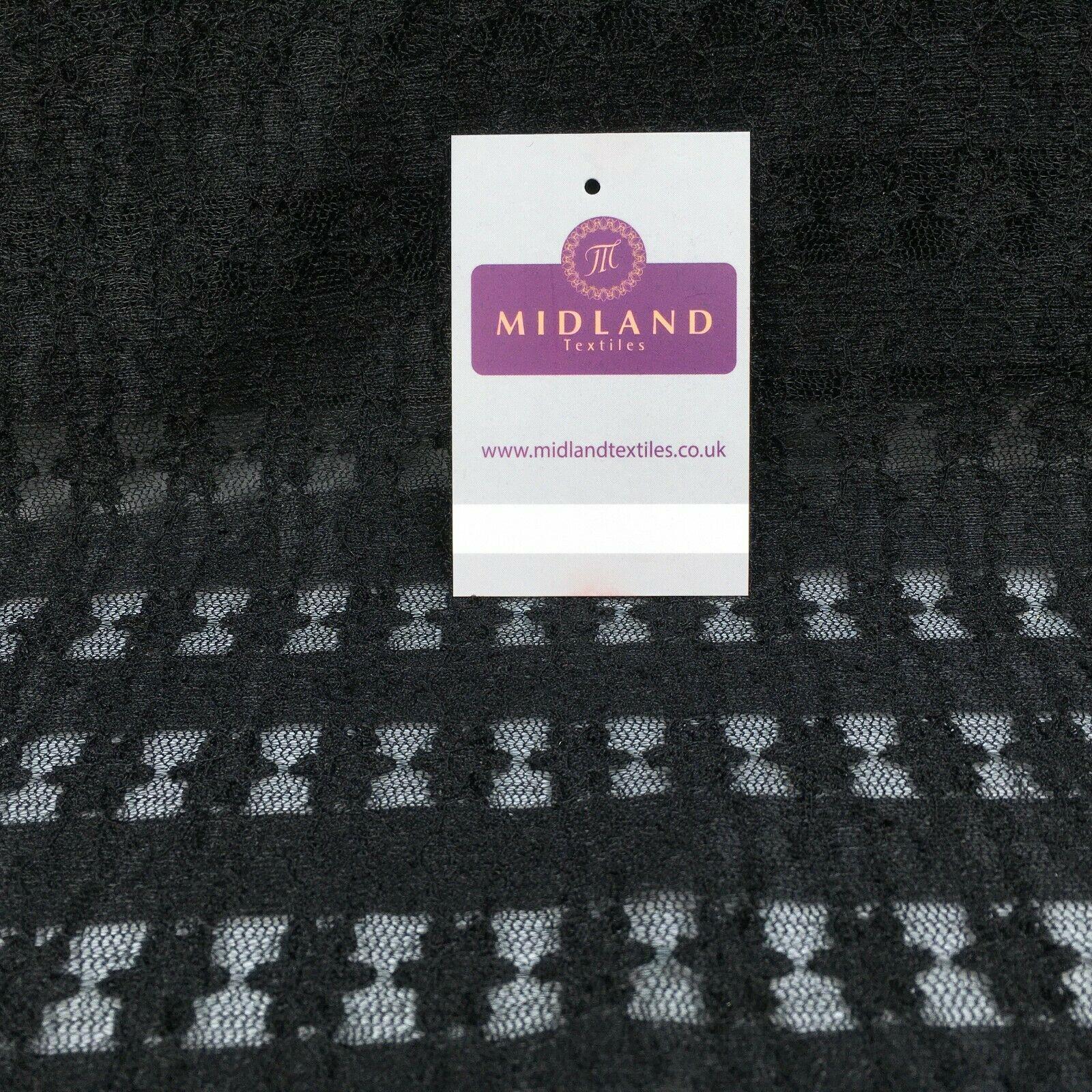 Black net stretch spandex Stretch mesh Fabric 139cm M186-45 Mtex