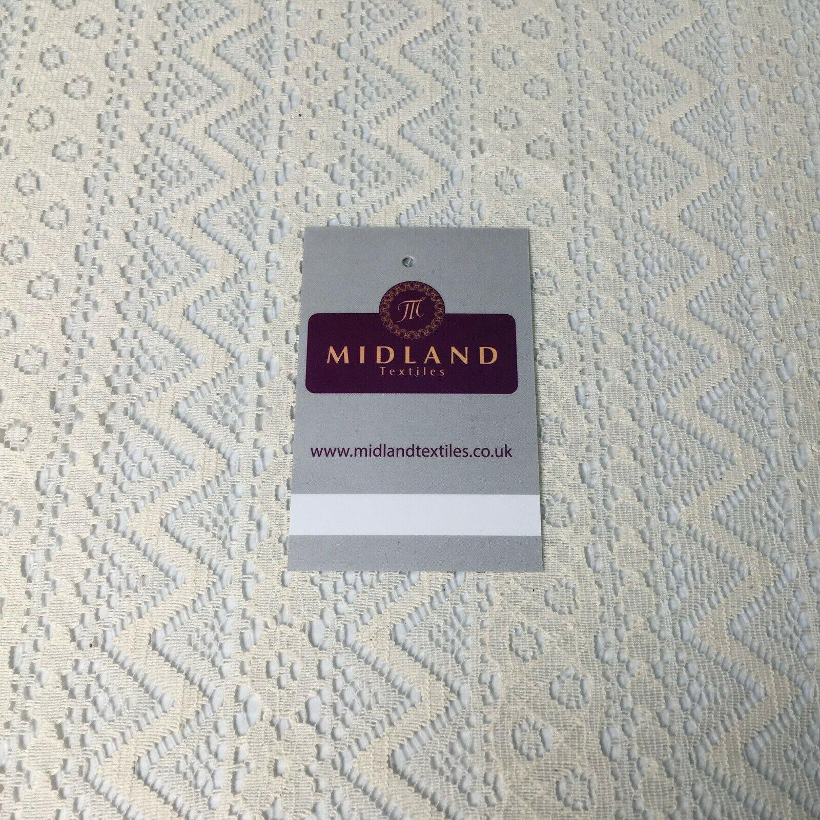 Cream Geometric Lace Net Dress Fabric 150 cm M186-42 Mtex