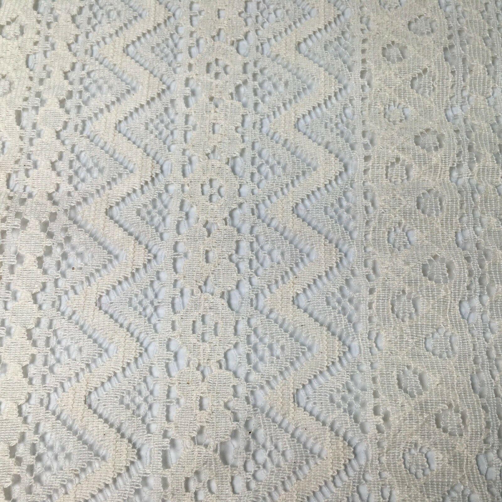 Cream Geometric Lace Net Dress Fabric 150 cm M186-42 Mtex