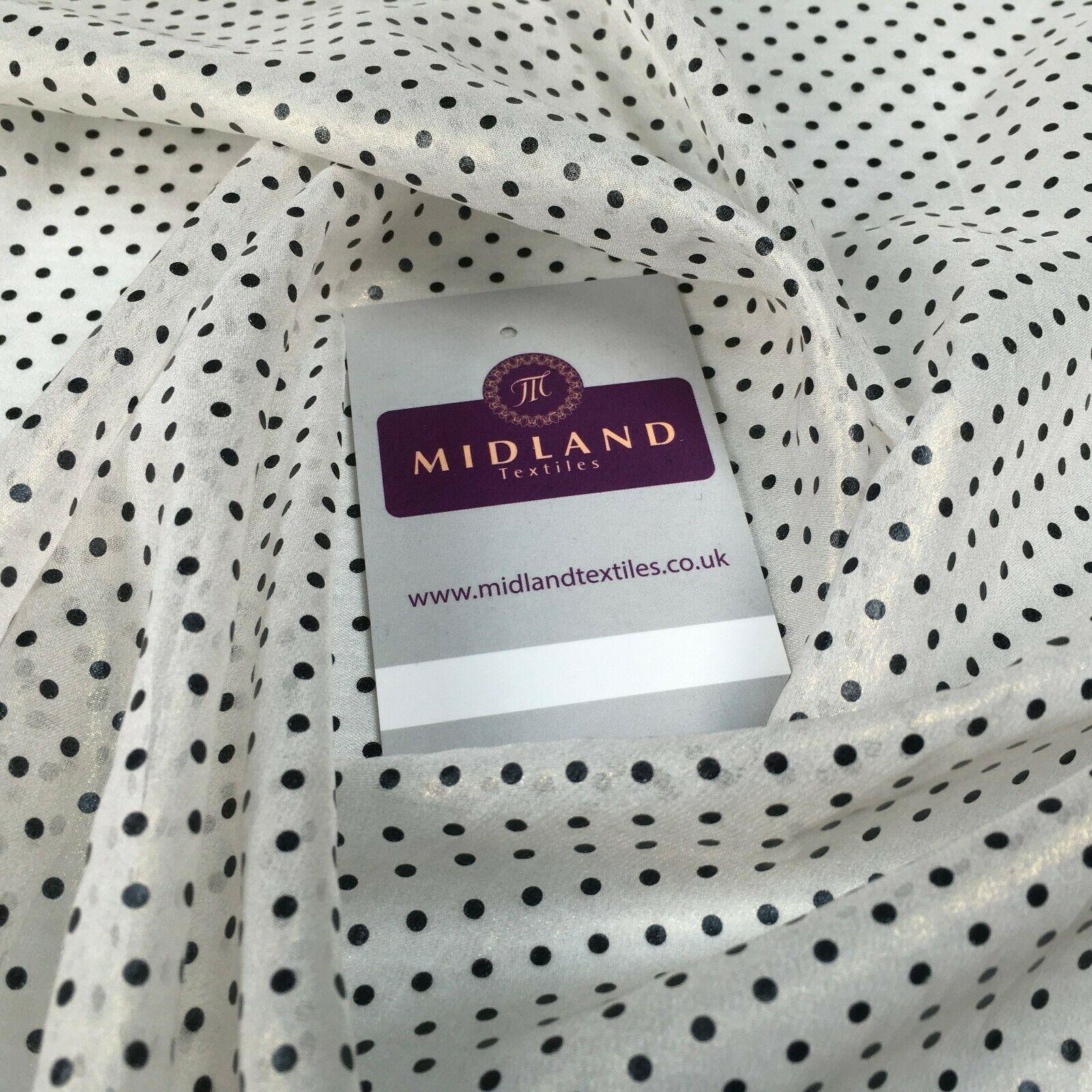 Ivory 2mm Gold Shimmer Foil Polka dot Fabric 150 cm M145-80 Mtex