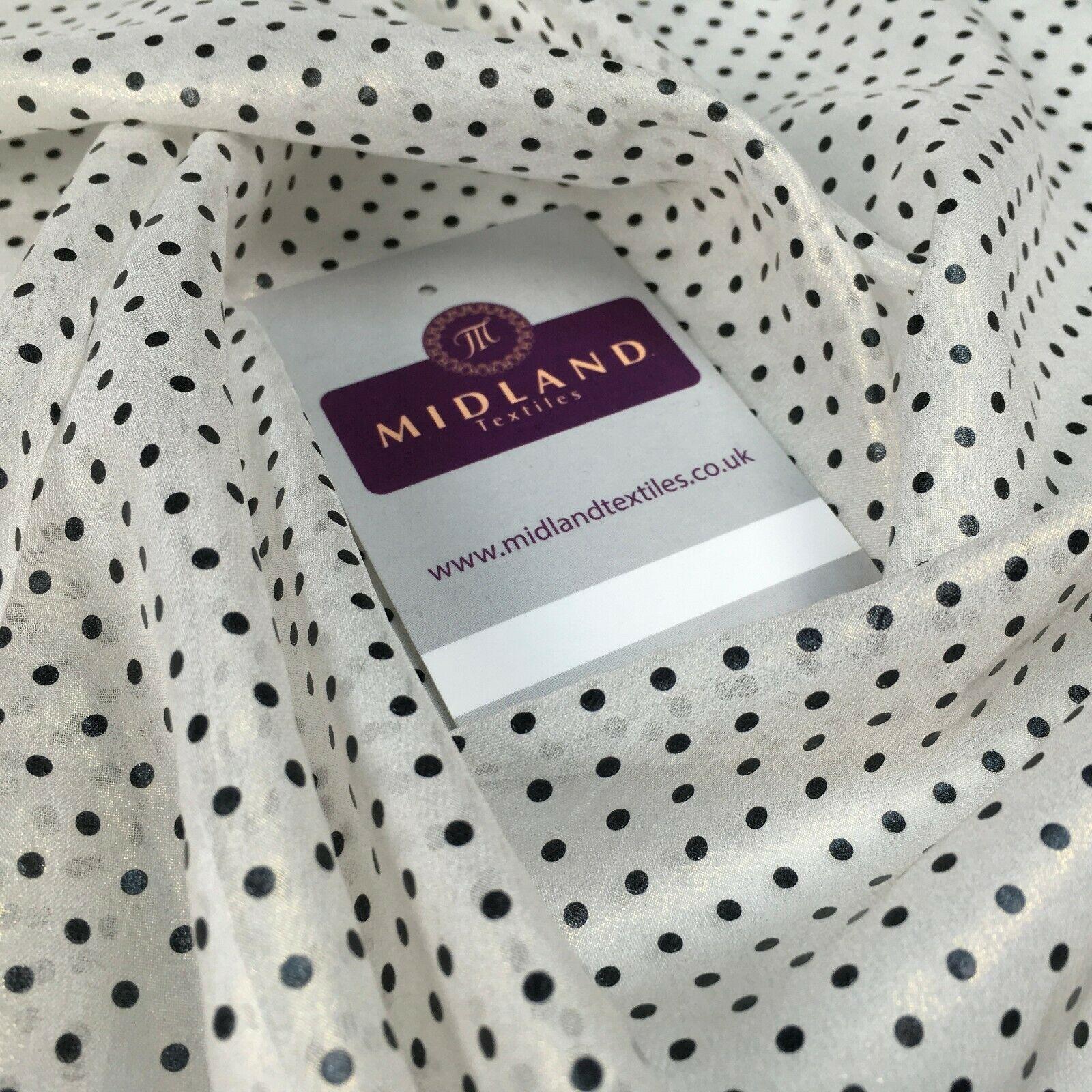 Ivory 2mm Gold Shimmer Foil Polka dot Fabric 150 cm M145-80 Mtex