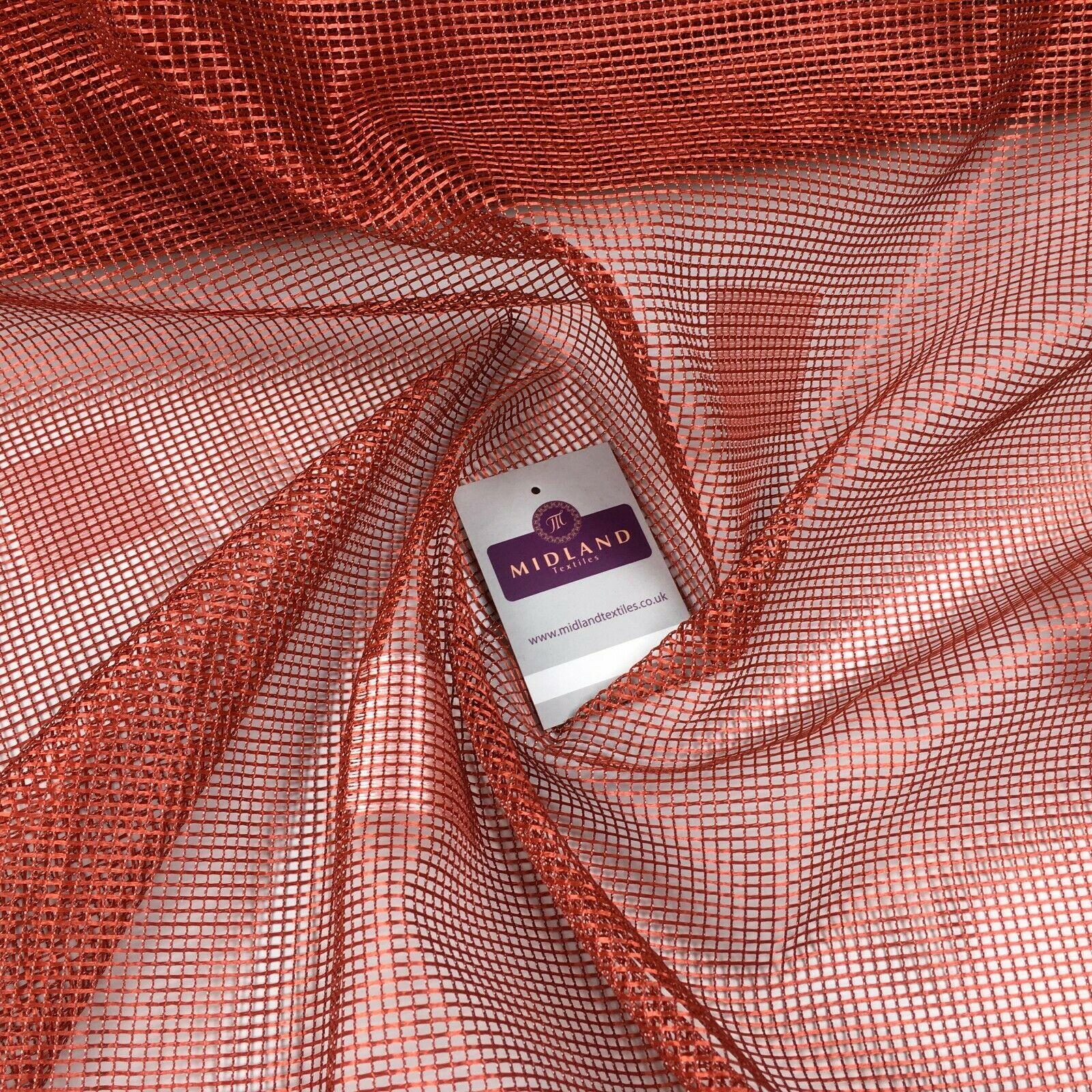 Terracotta mesh net curtain Fabric 150 cm M186-44 Mtex