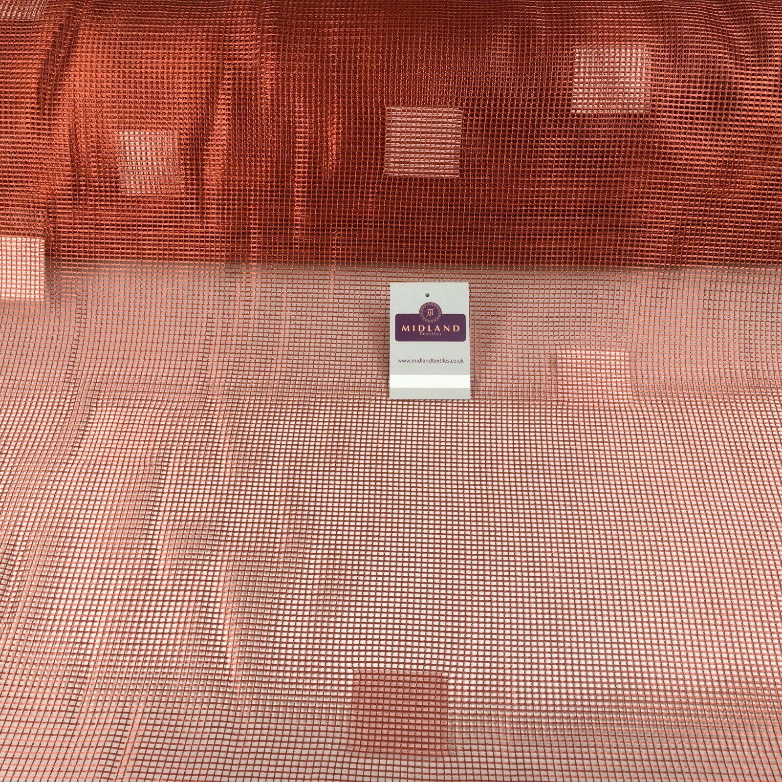 Terracotta mesh net curtain Fabric 150 cm M186-44 Mtex