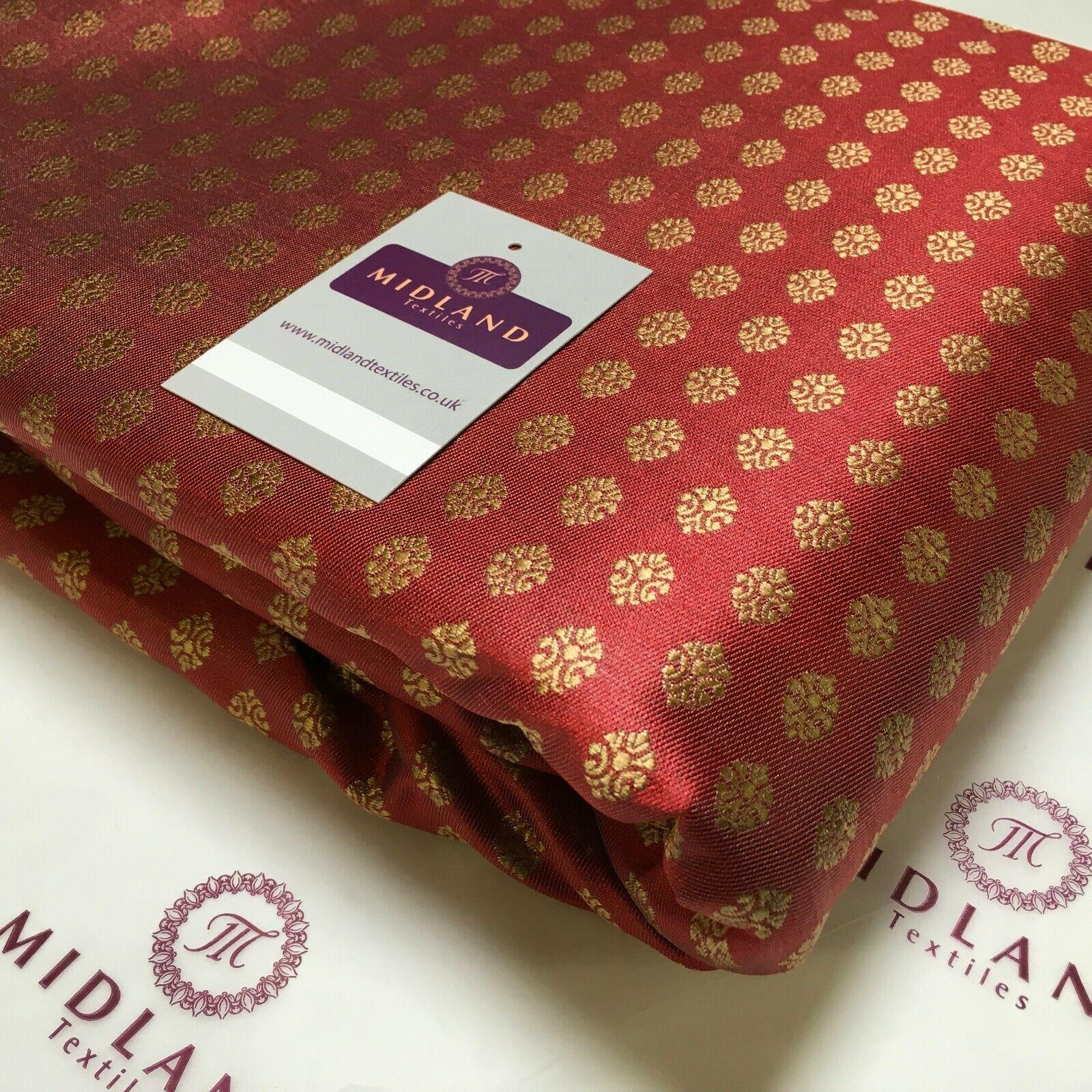Ornamental Indian Banarsi Brocade Faux Silk Waistcoat Fabric 110cm M1275