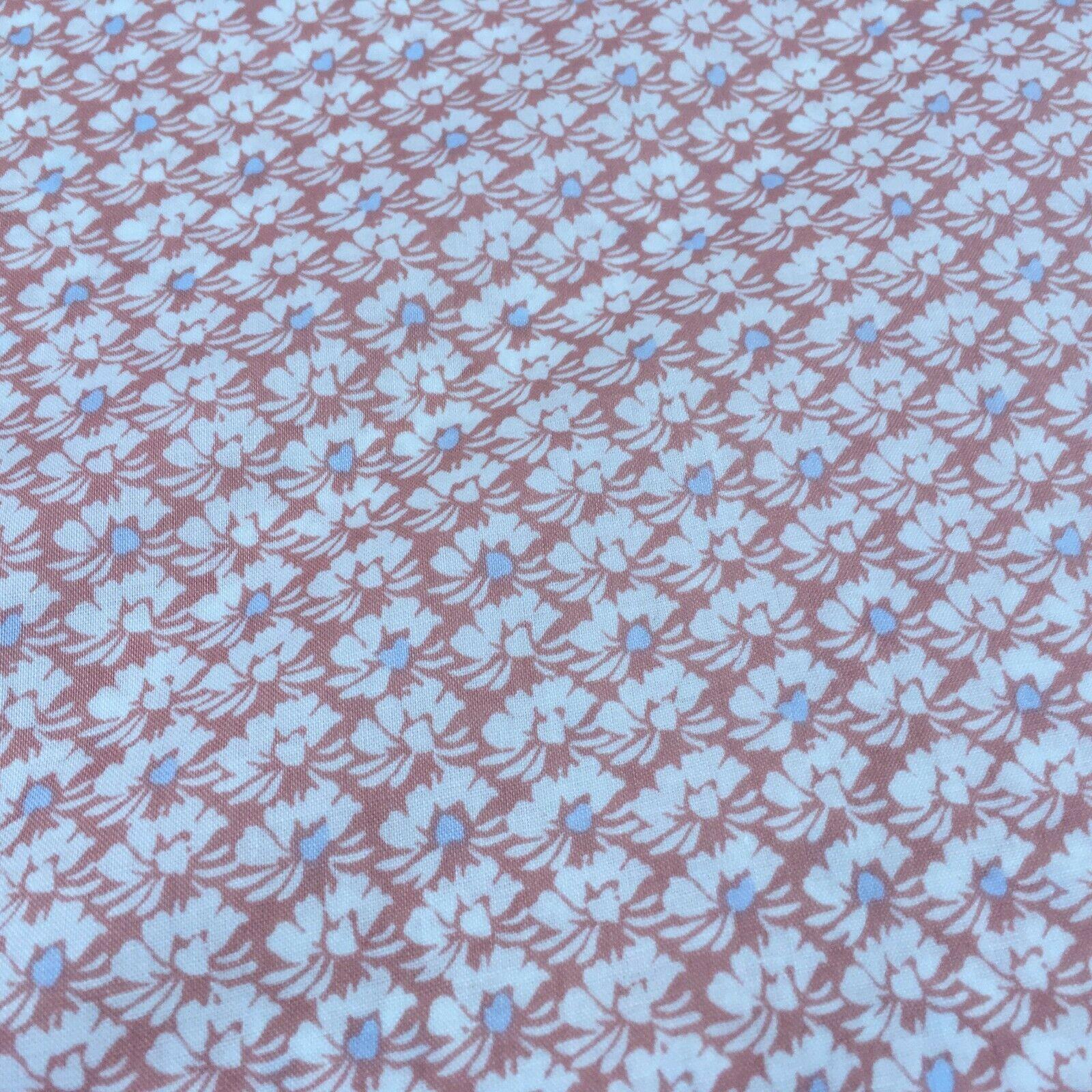 Peach Floral Ditsy Print Cotton Lawn Dress Fabric 150 cm MK1265 Mtex