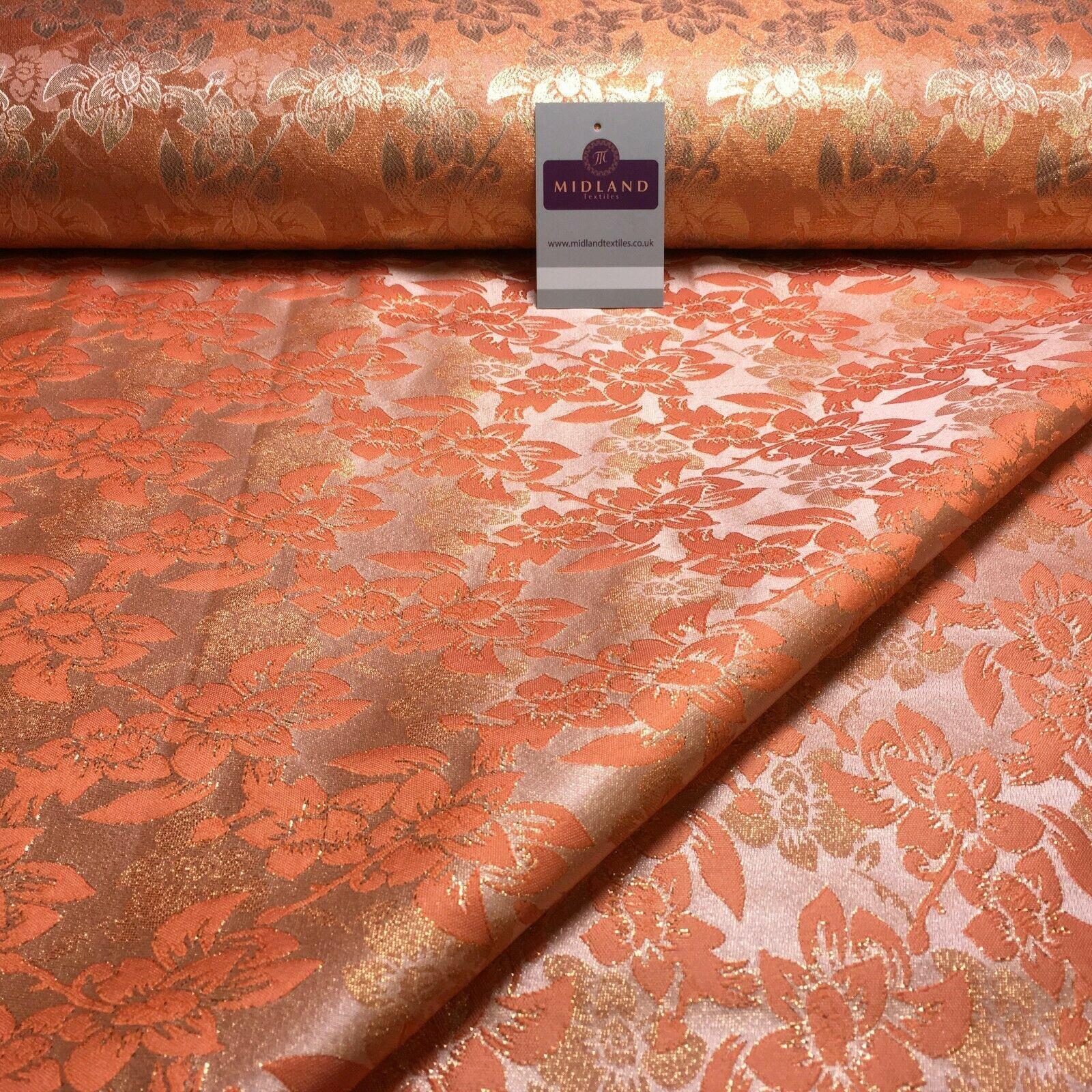 Floral Jacquard Indian Faux Silk Banarsi brocade Fabric 150 cm MA1241