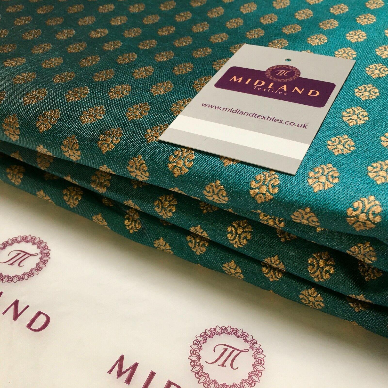 Ornamental Indian Banarsi Brocade Faux Silk Waistcoat Fabric 110cm M1275