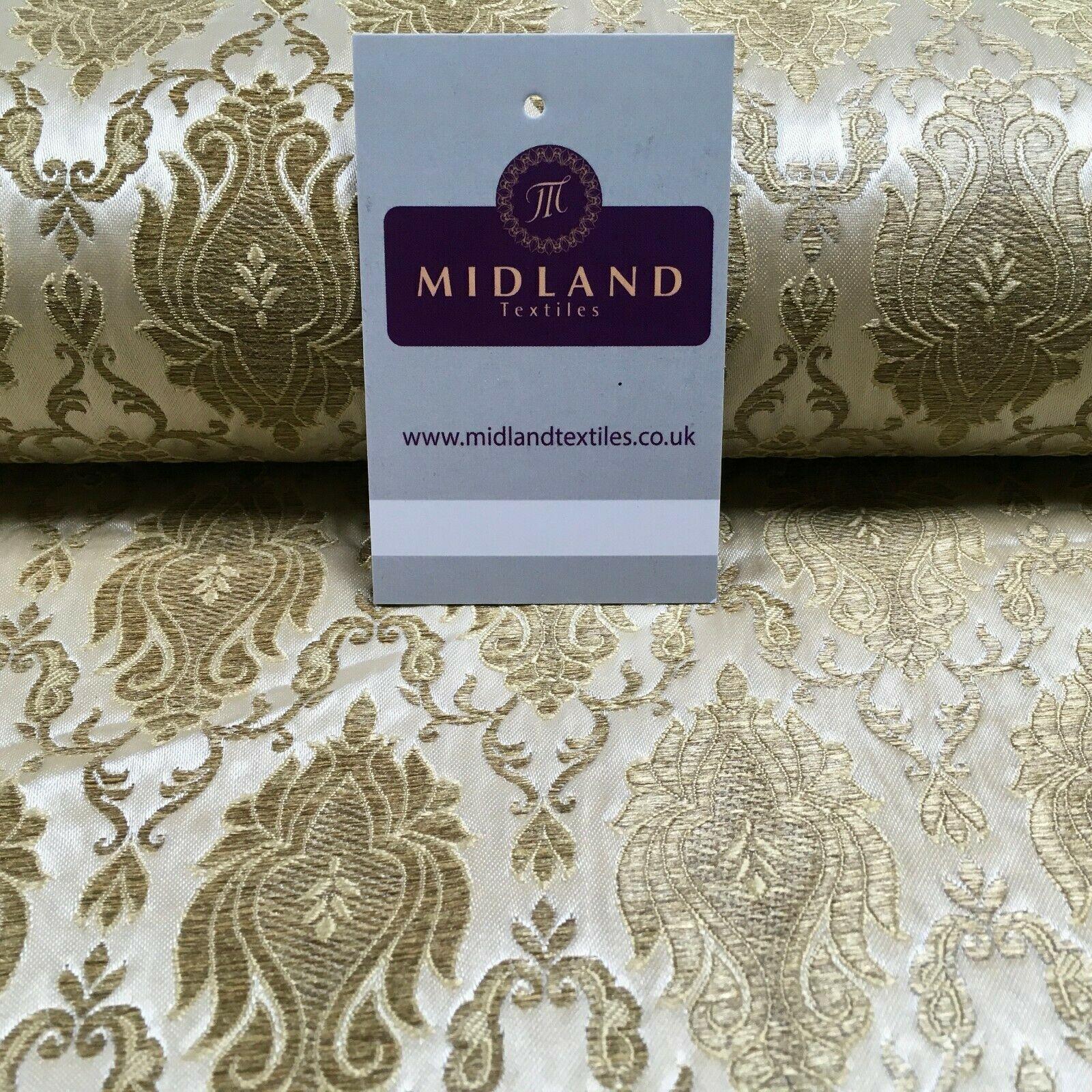 Gold Banarsi Ornamental Waistcoat Brocade Damask Jacquard Fabric 150 cm MR1295