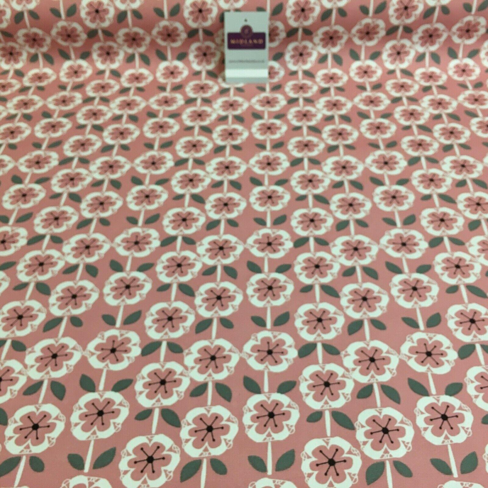Silk Rose Floral Printed 100% Cotton Canvas Craft Fabric 150 cm Wide MK856-18