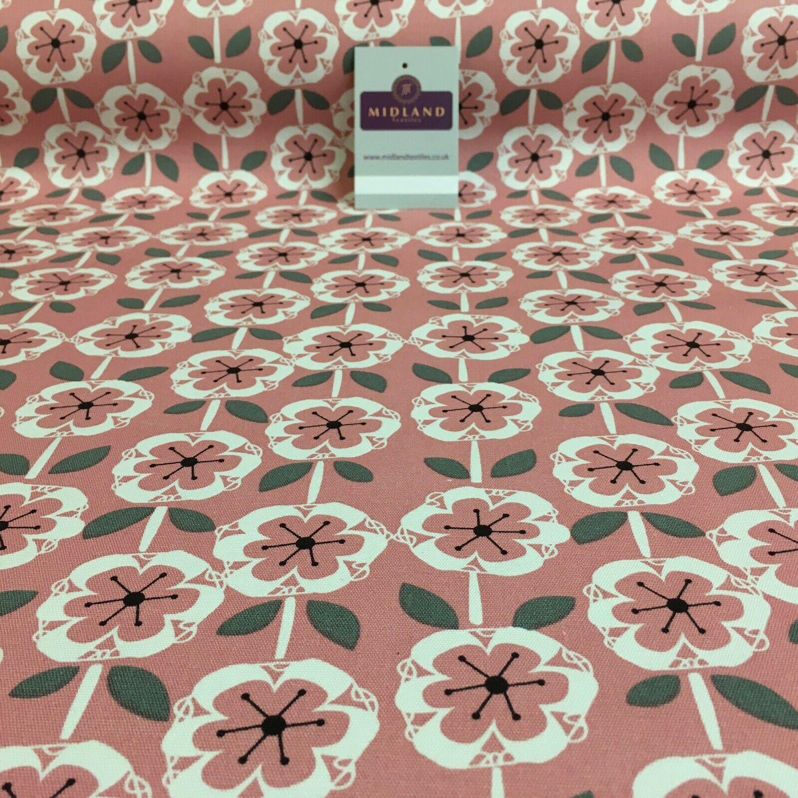 Silk Rose Floral Printed 100% Cotton Canvas Craft Fabric 150 cm Wide MK856-18