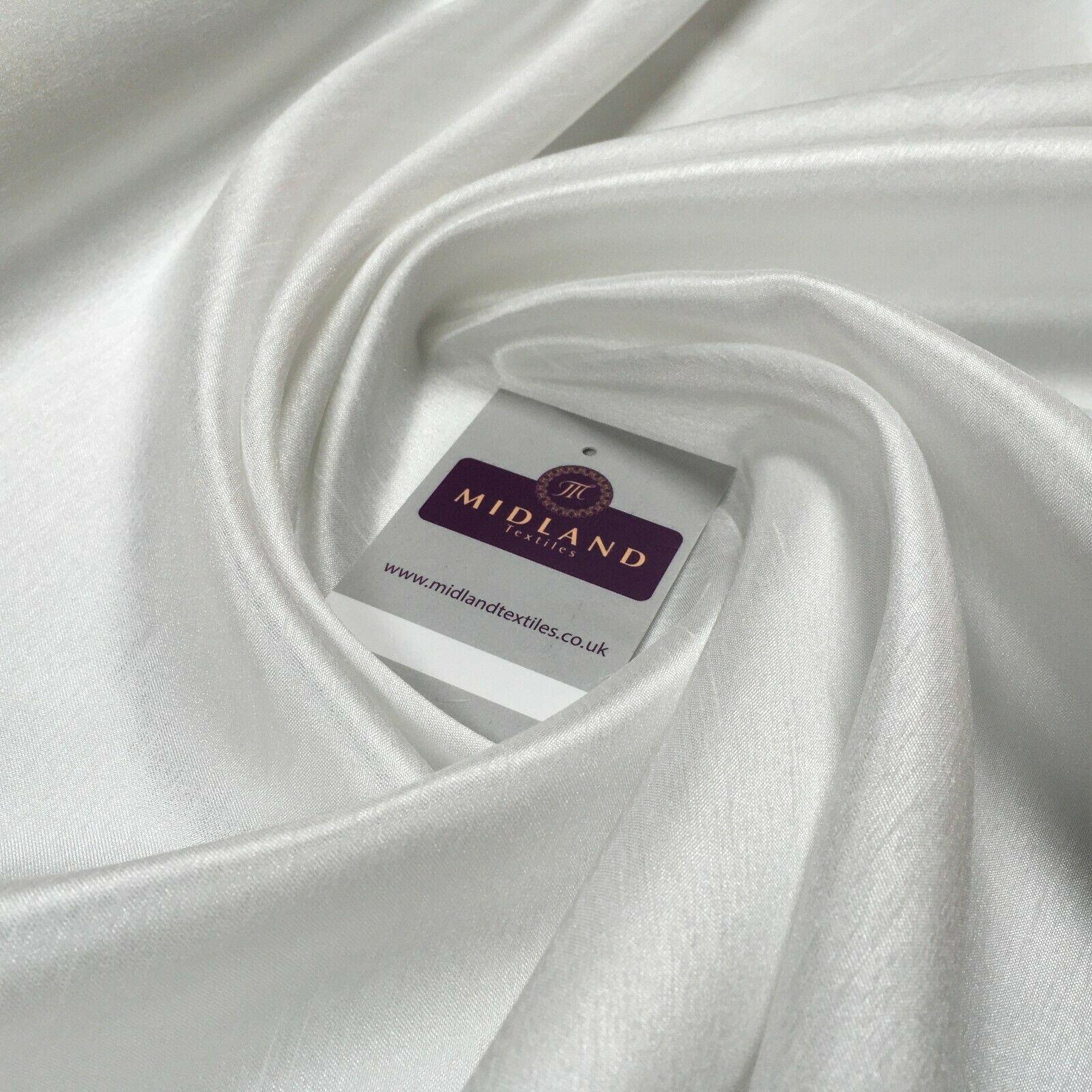 £4.99/m Plain Shantung Satin Backed Dupion Faux Silk Dress Fabric 147 cm MD1293 Mtex