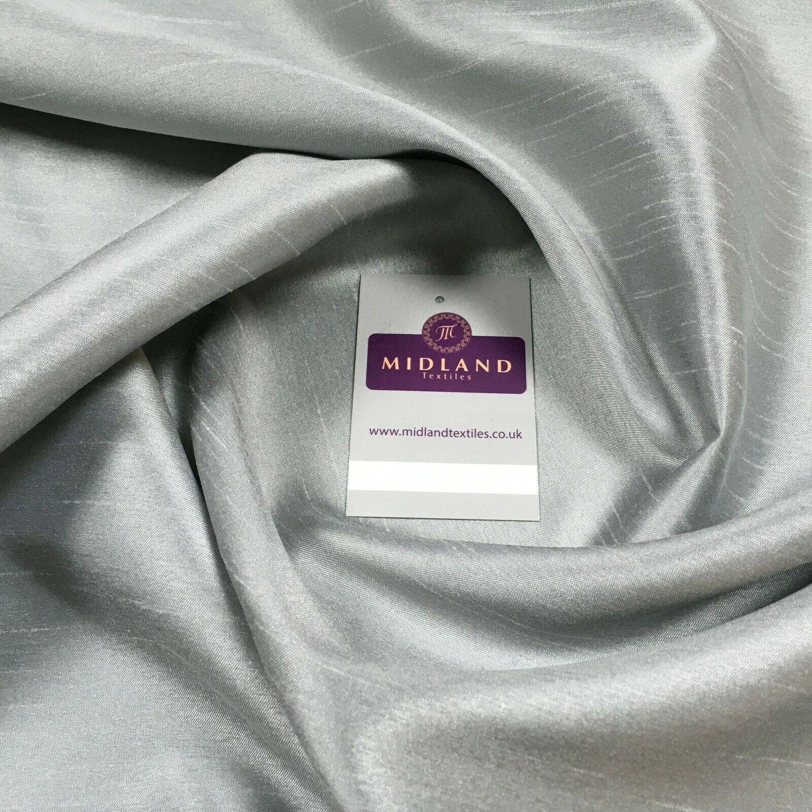 Plain Shantung Satin Backed Dupion Faux Silk Dress Fabric 147 cm MD1293 Mtex