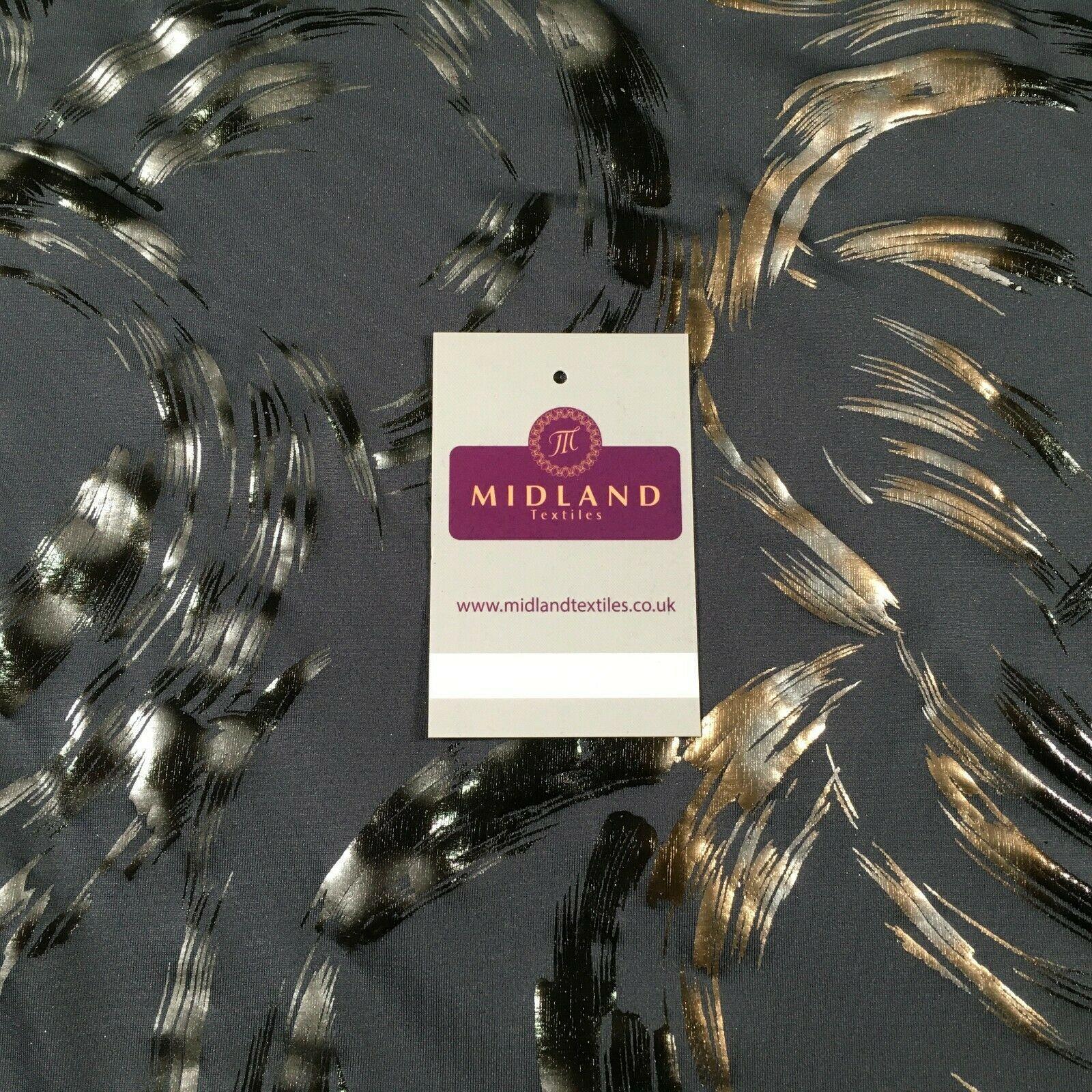 Abstract Spandex Jersey Foil Stretch Dress Fabric 150cm MU1308