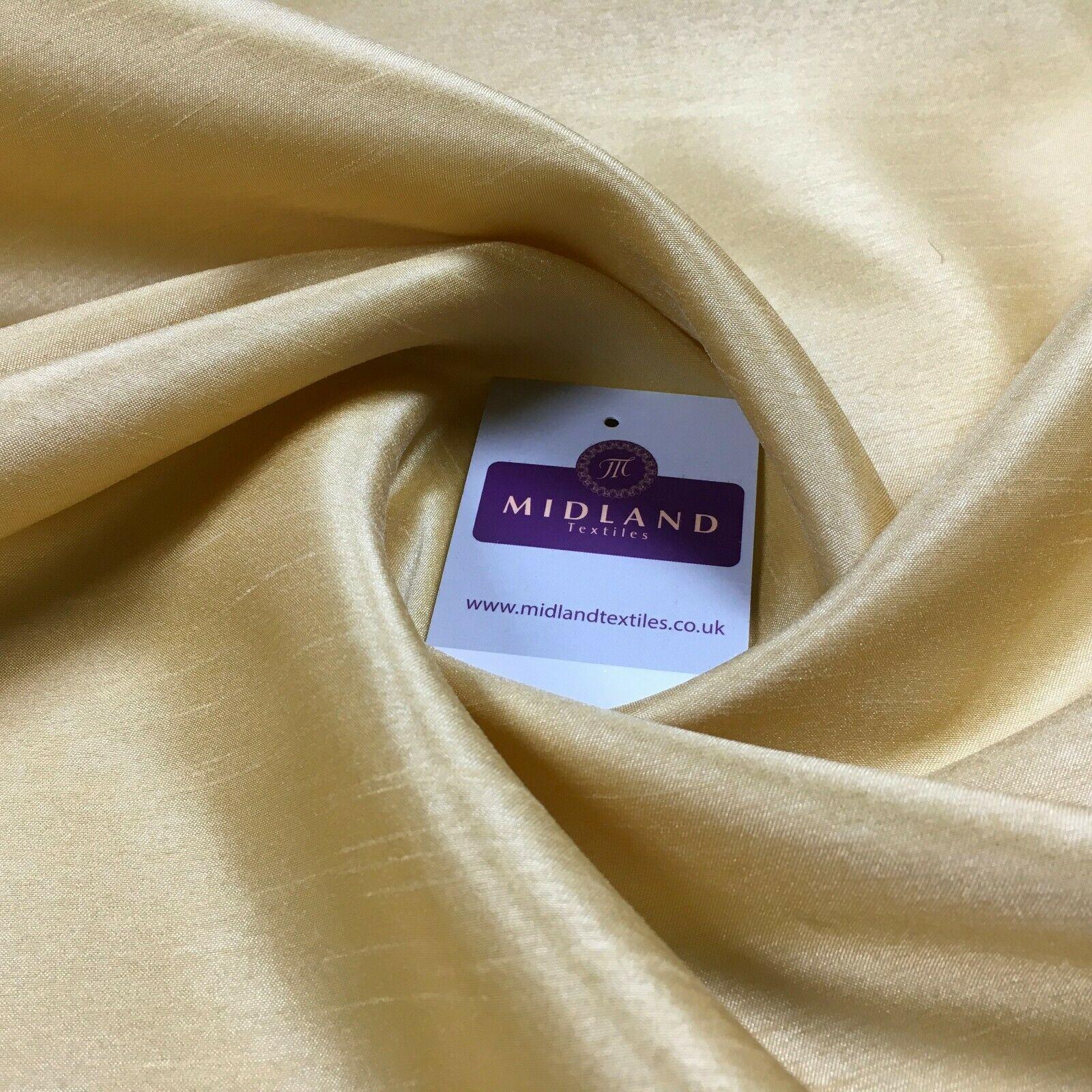 Plain Shantung Satin Backed Dupion Faux Silk Dress Fabric 147 cm MD1293 Mtex