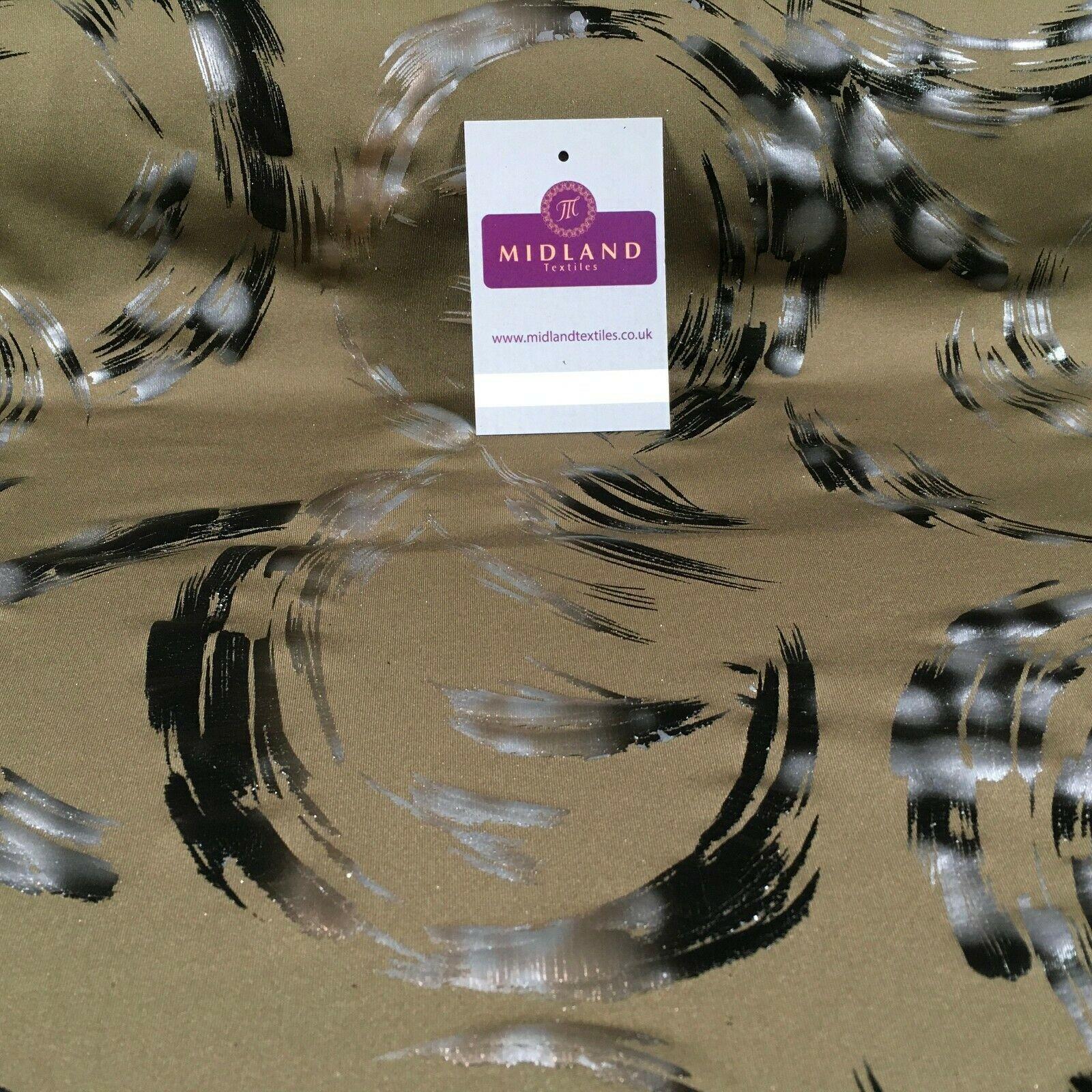 Abstract Spandex Jersey Foil Stretch Dress Fabric 150cm MU1308