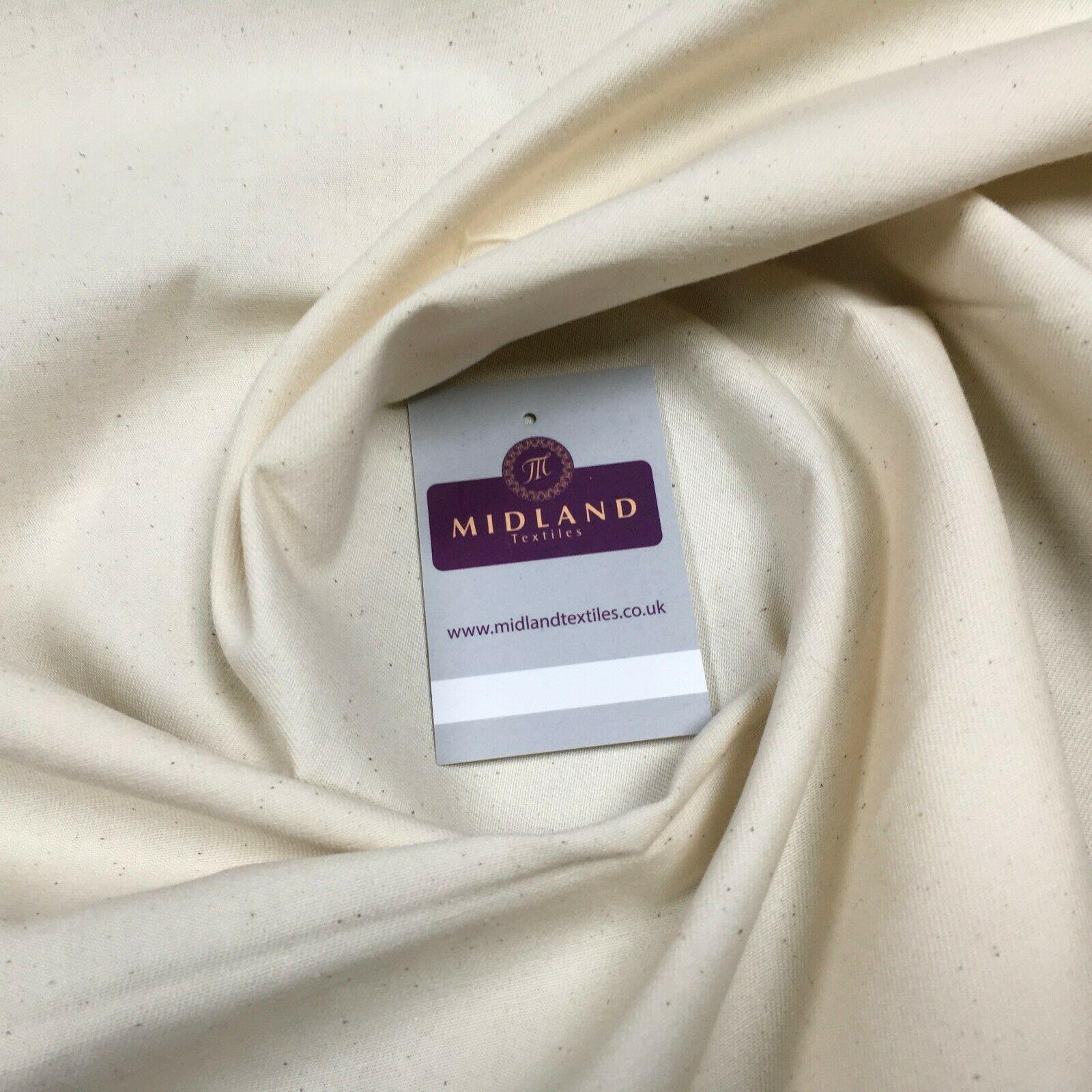 Natural Bull Denim Loomstate Heavy Calico Fabric 150cm Wide MS1353