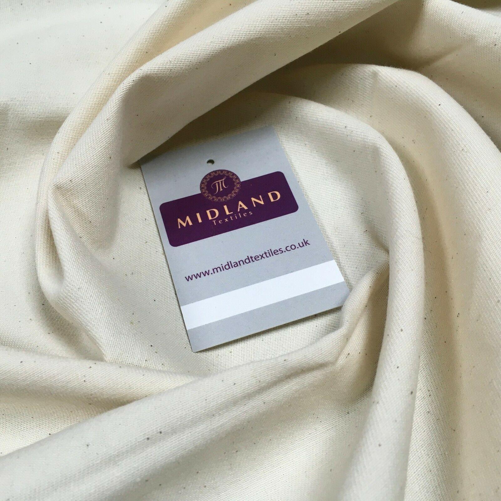 Natural Bull Denim Loomstate Heavy Calico Fabric 150cm Wide MS1353