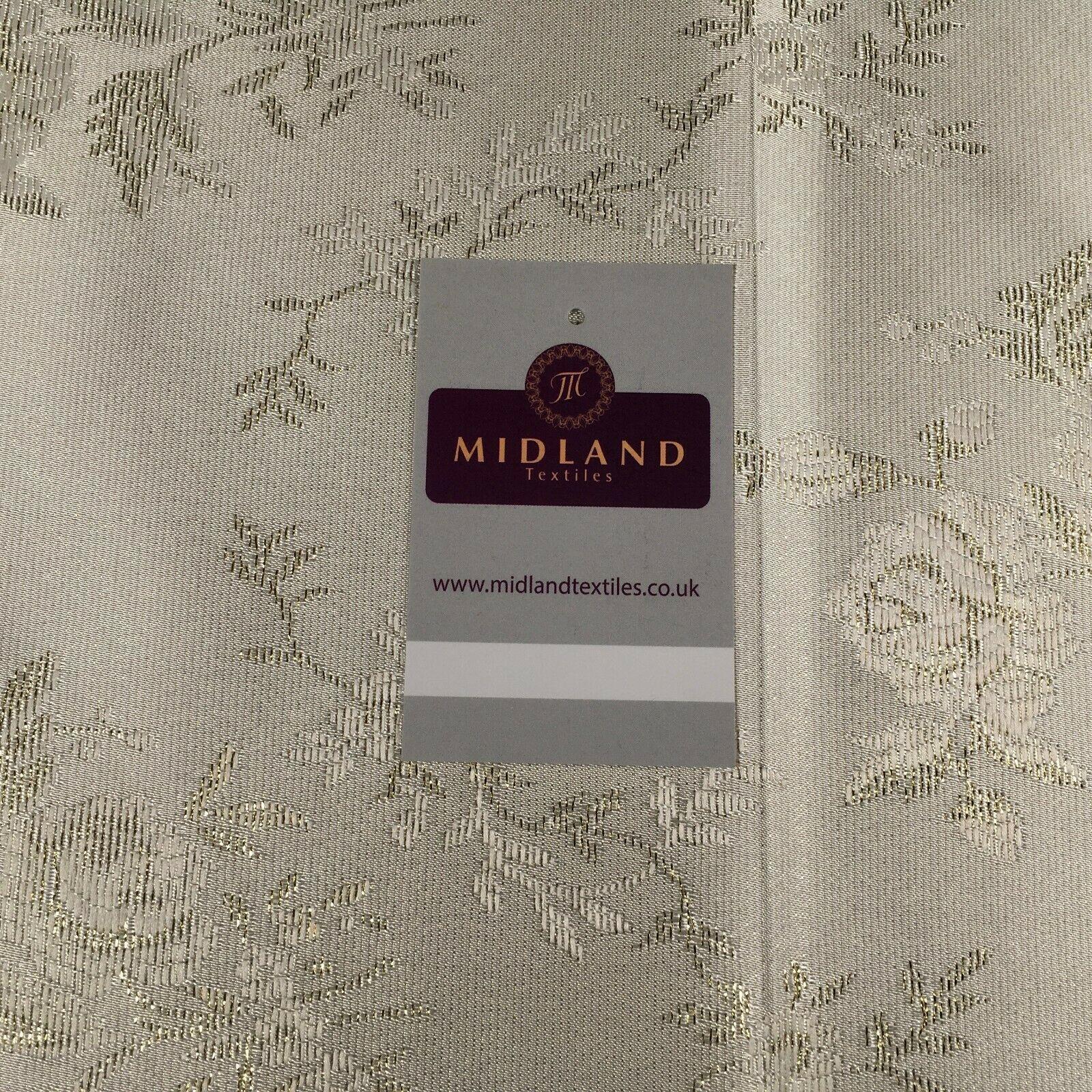 Bridal Floral Rayon Brocade Metallic Wedding dress Fabric 150 cm MK1362 Mtex