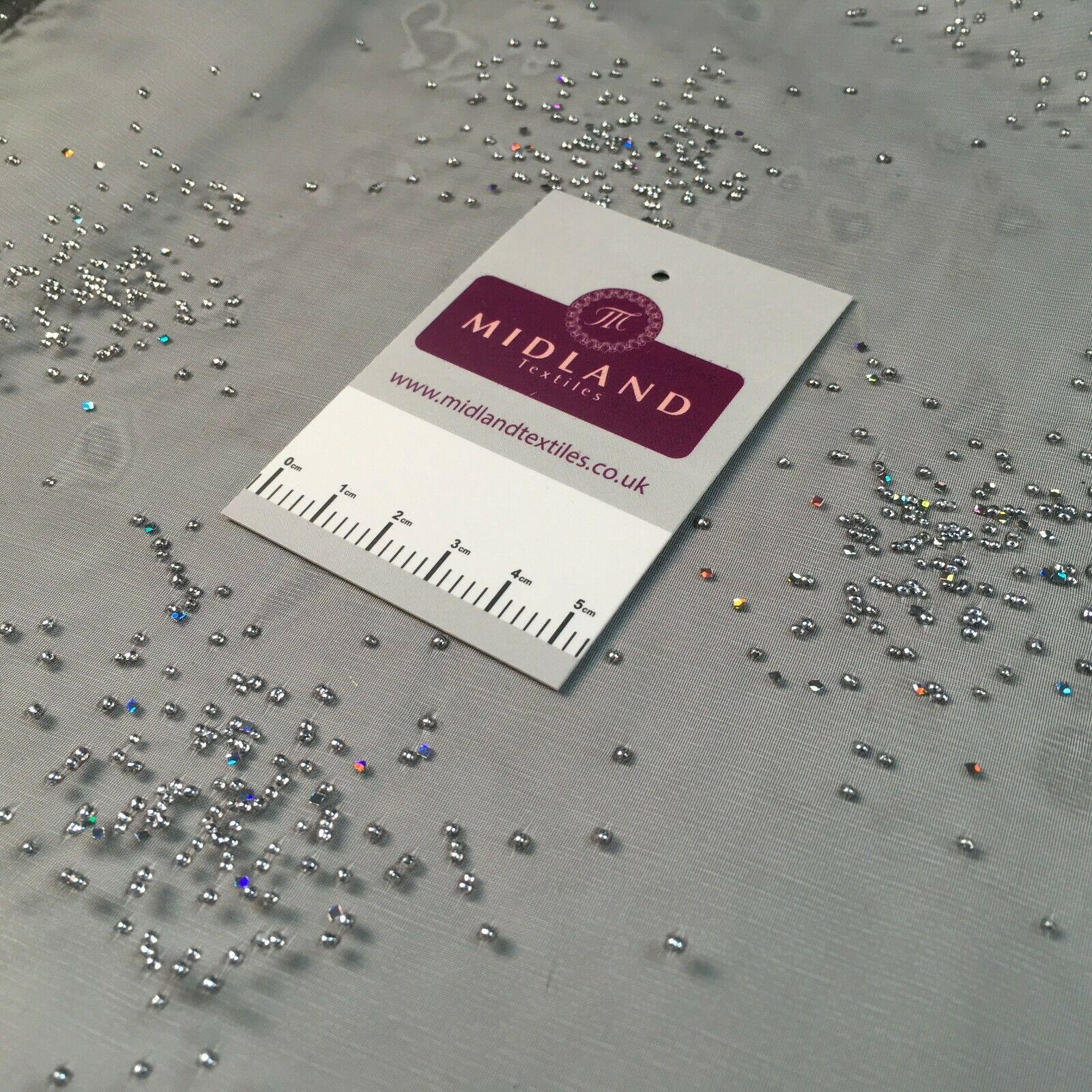 Beaded Cluster hologram Organza Dress Decor Fabric 150 cm MK1372 Mtex