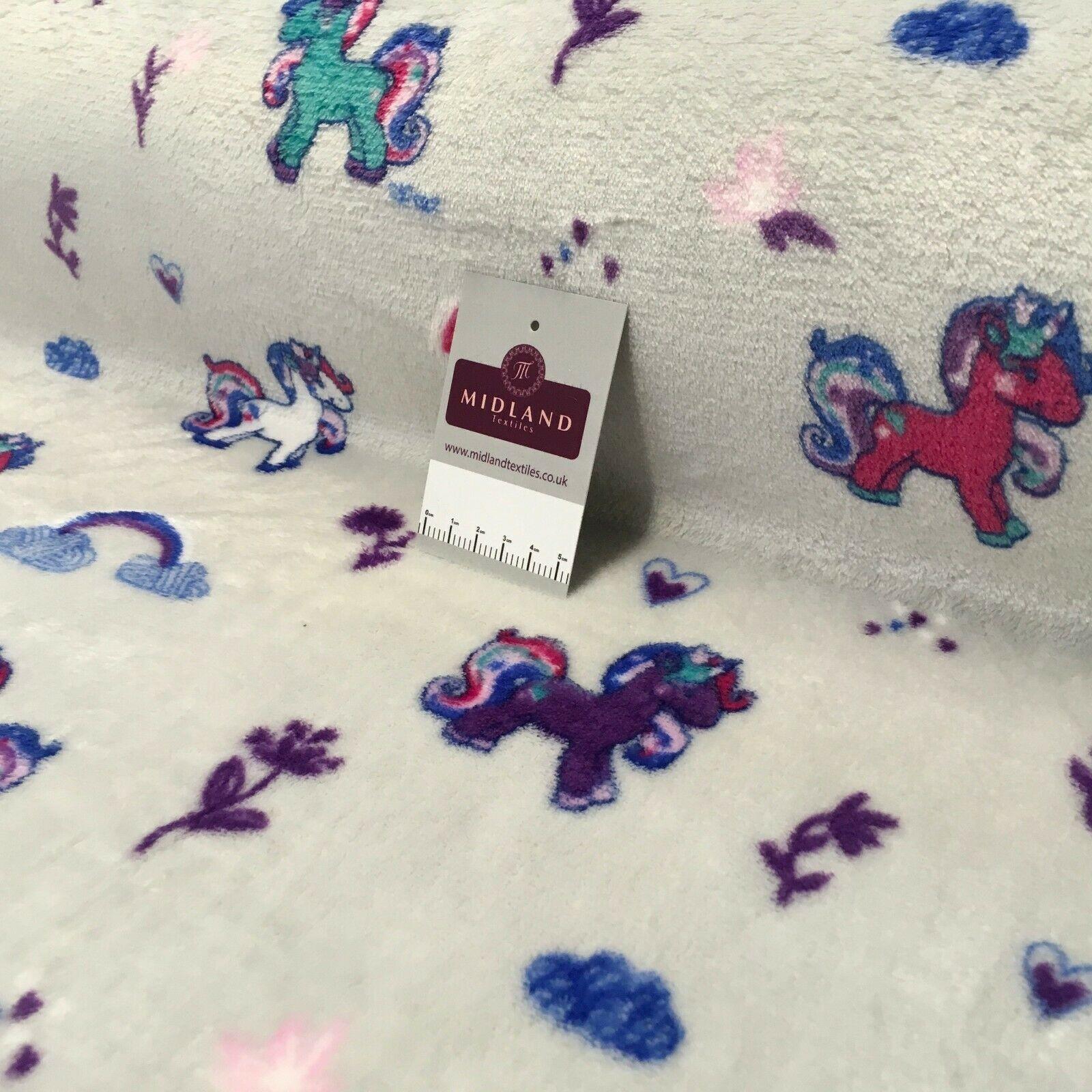 Grey Unicorn Majestic Mythical Cuddle Fleece Fabric 150 cm MH1373 Mtex