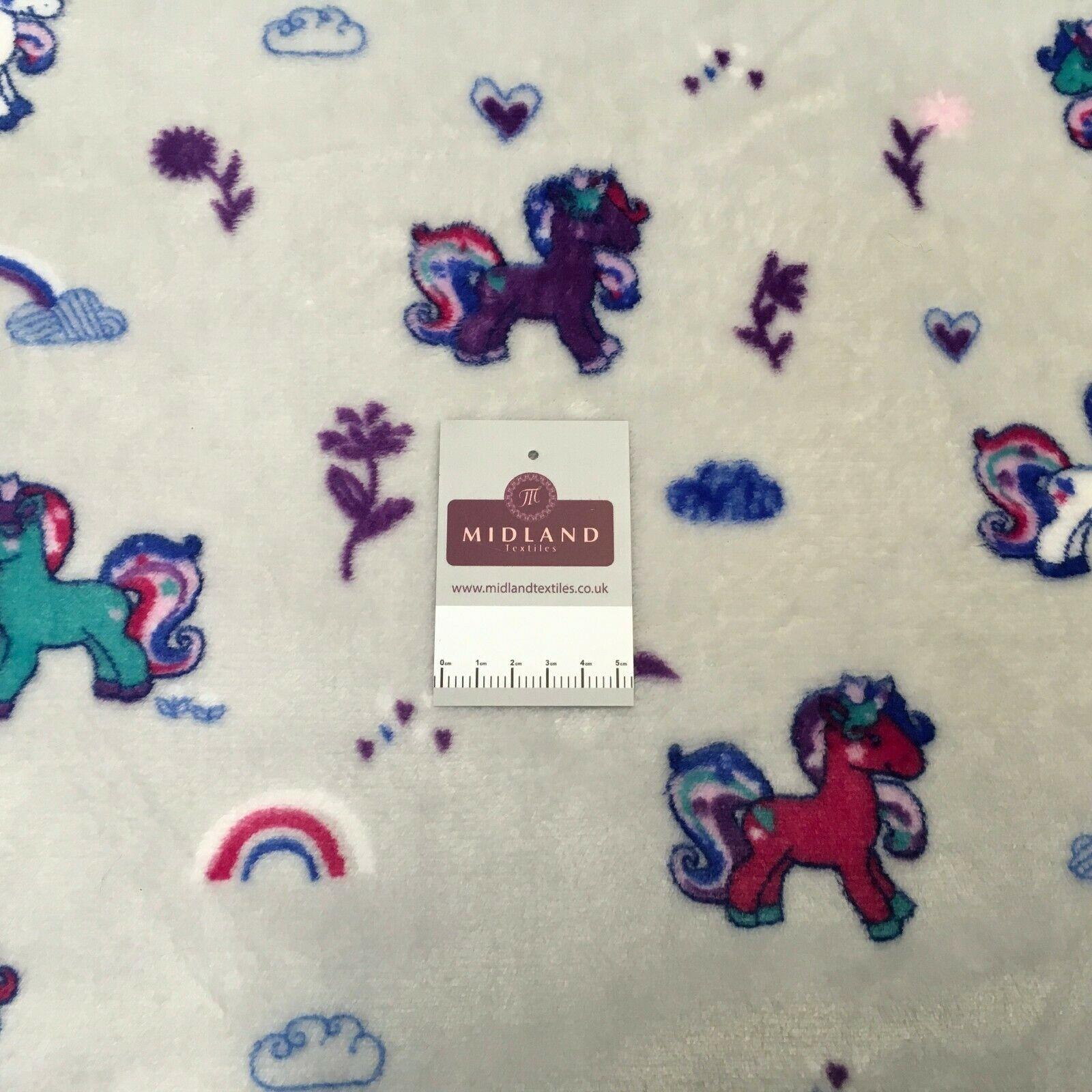 Grey Unicorn Majestic Mythical Cuddle Fleece Fabric 150 cm MH1373 Mtex